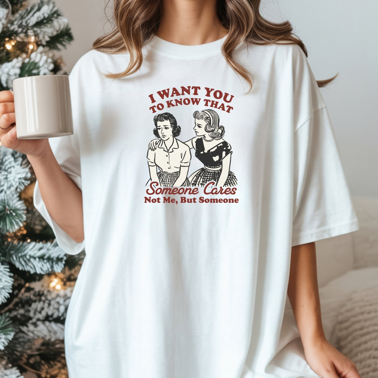 Someone Cares T-Shirt – Retro Sarcastic Tee – Snarky Humor Graphic Design for Women