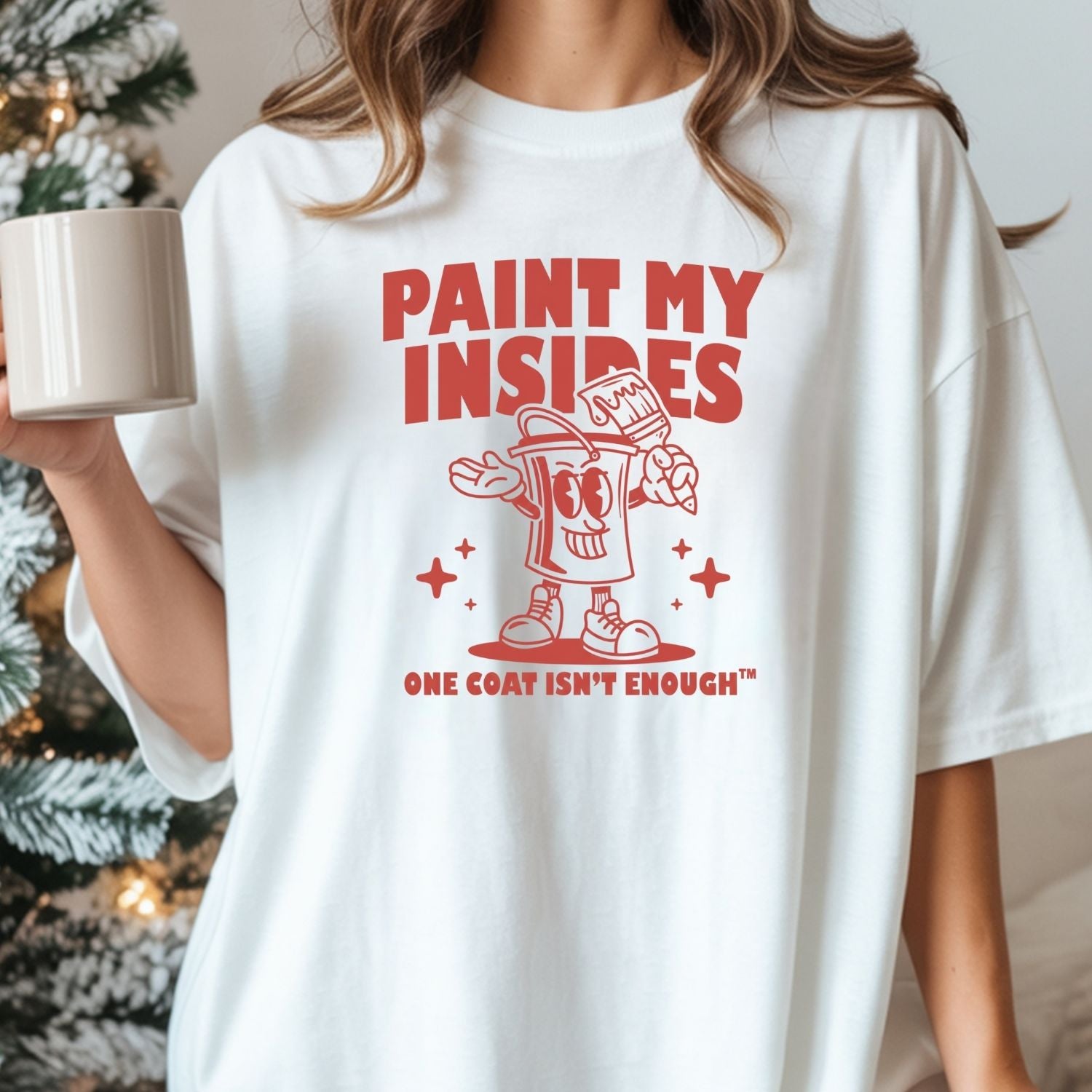 Retro Paint Can Mascot T-Shirt - Funny Art Graphic Tee - Extra Drip Edition Shirt