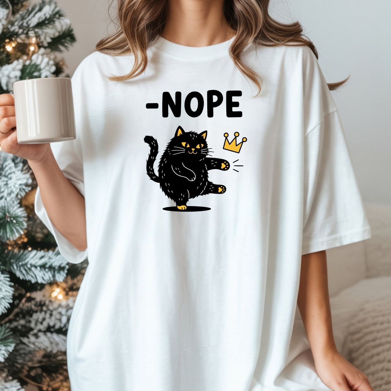 Black Cat Parody T-Shirt – No Kings in America Funny Satire Tee