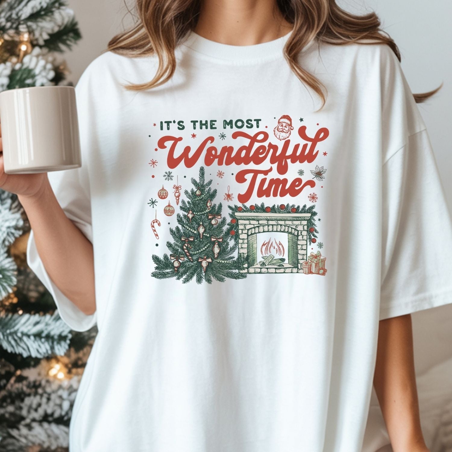 It’s The Most Wonderful Time T-Shirt - Christmas Holiday Tee - Festive Graphic Shirt for Adults