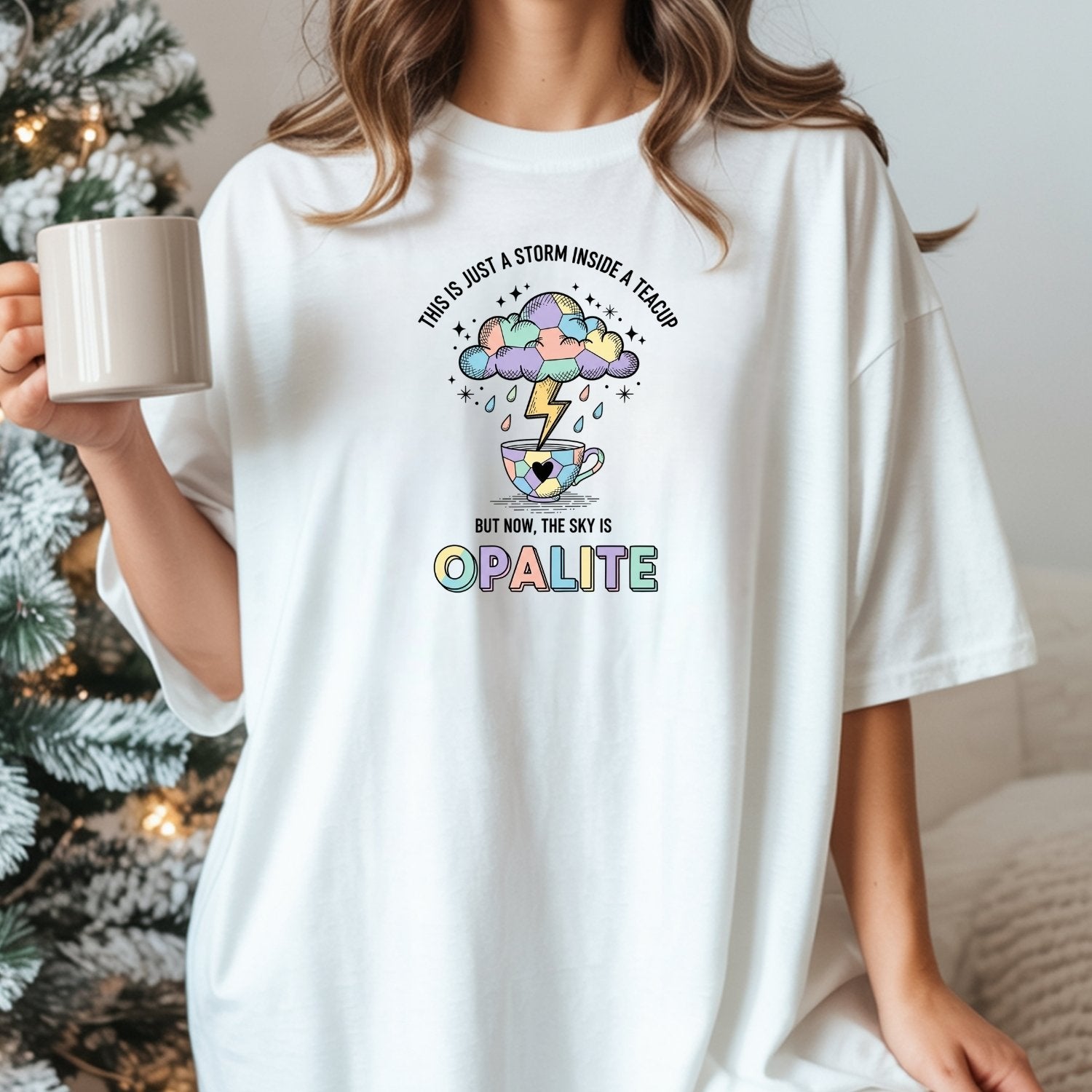 Storm in a Teacup Shirt – Opalite Sky Romantic Graphic Tee
