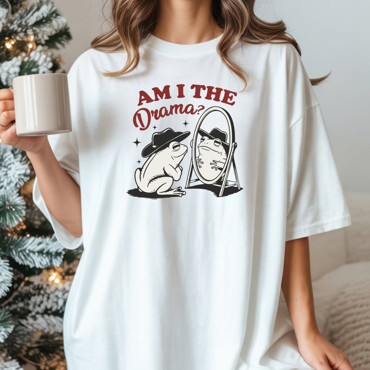 Am I the Drama Shirt – Funny Cowboy Frog Tee – Snarky Humor Graphic Design