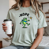 No Kings Streetwear T-Shirt – Frog Graphic Cotton Top for Men & Women