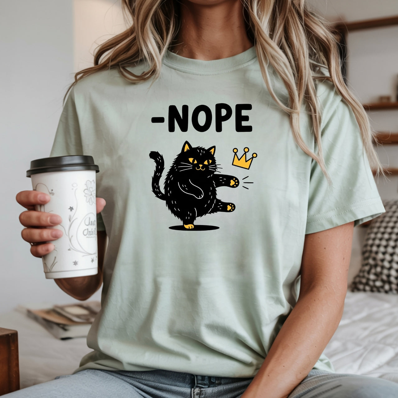 Black Cat Parody T-Shirt – No Kings in America Funny Satire Tee