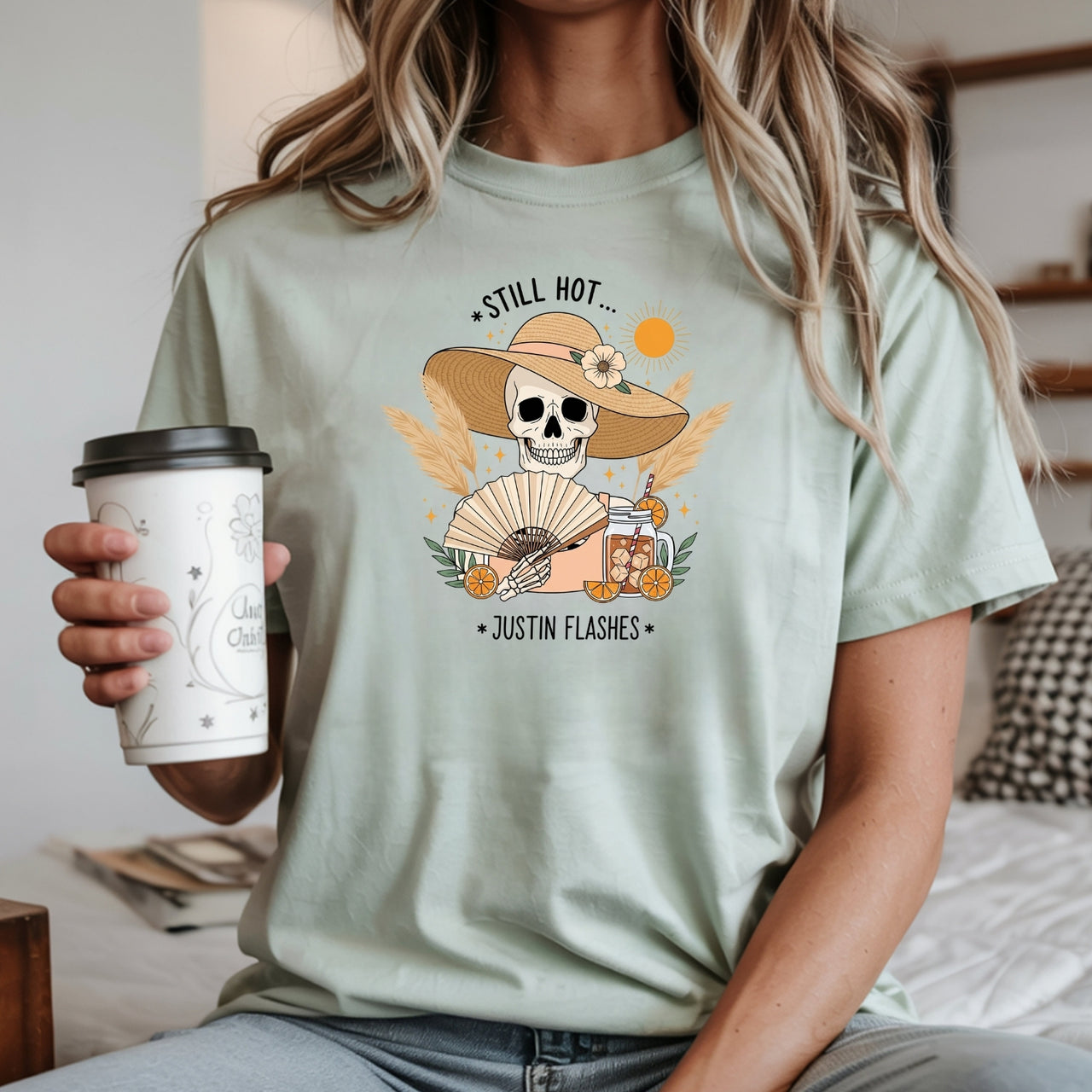 I’m Still Hot It Just Comes in Flashes Shirt – Funny Menopause Tee – Hot Flash Humor Top for Women