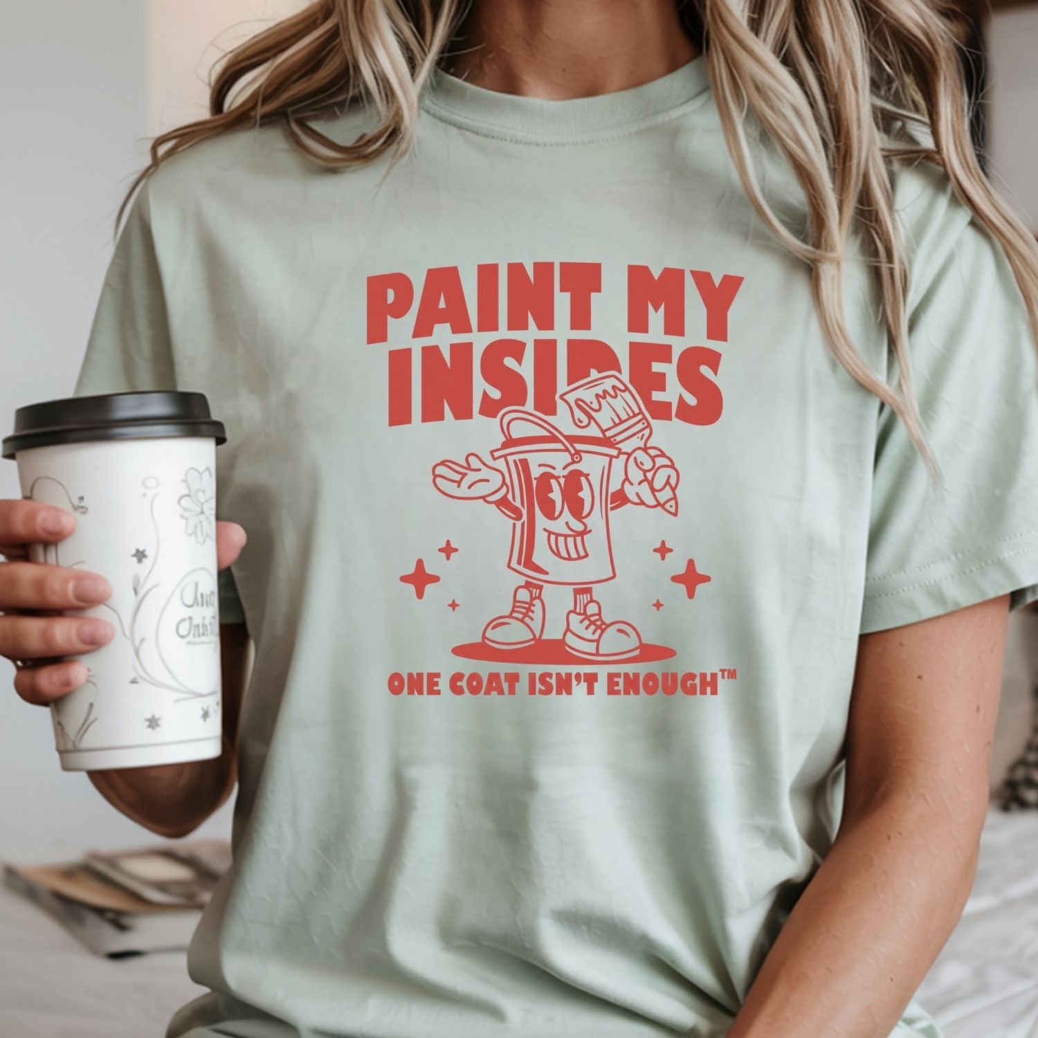 Retro Paint Can Mascot T-Shirt - Funny Art Graphic Tee - Extra Drip Edition Shirt