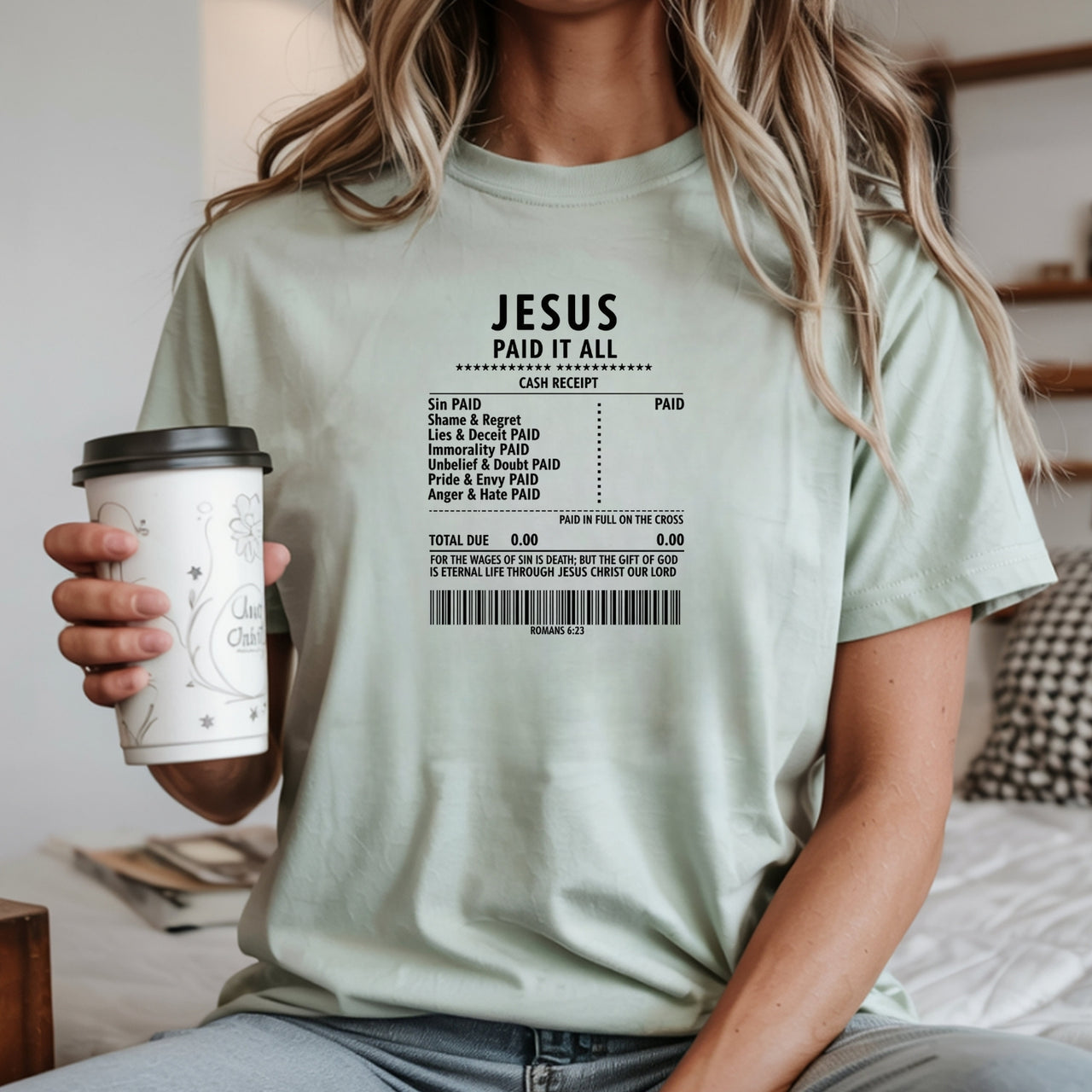Jesus Paid It All Shirt – Christian Worship Tee, Faith-Based Graphic Shirt