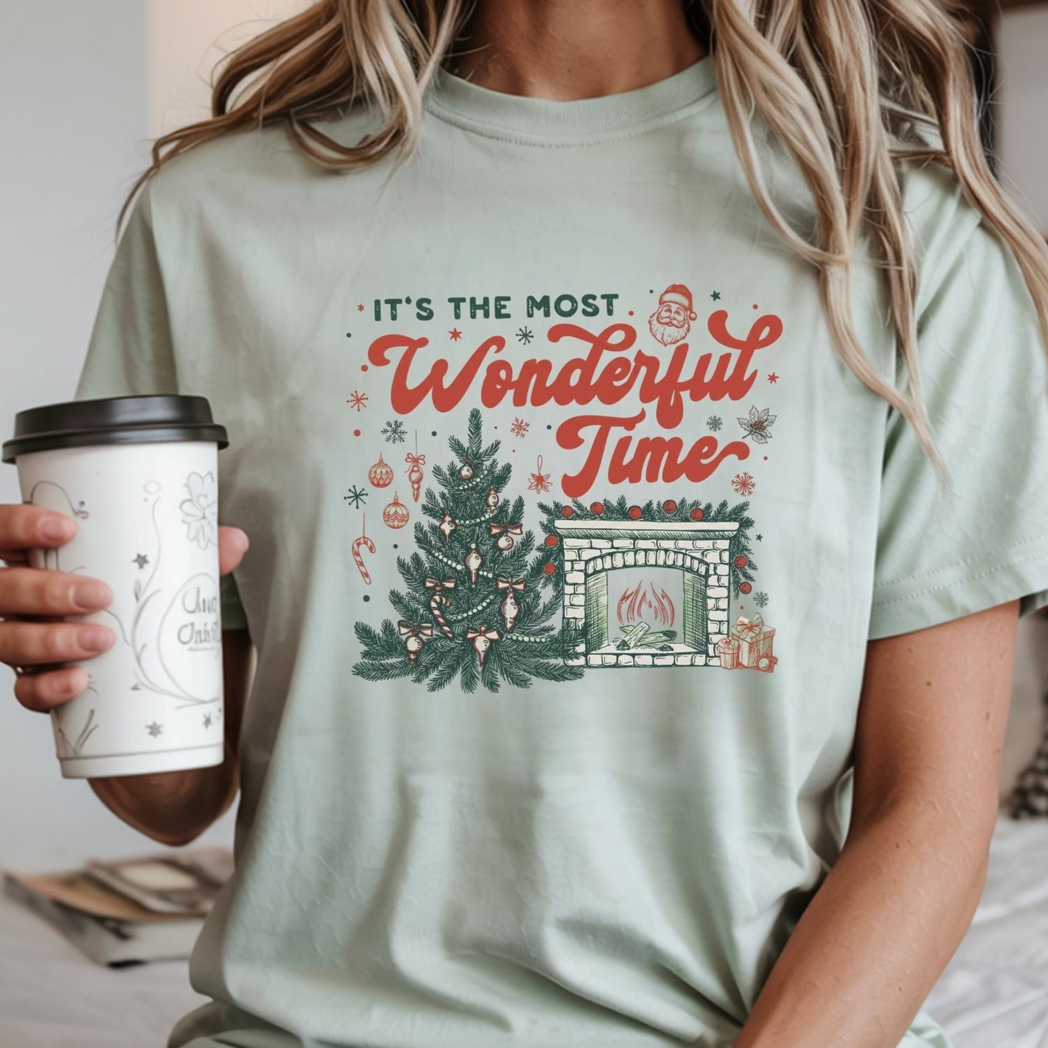 It’s The Most Wonderful Time T-Shirt - Christmas Holiday Tee - Festive Graphic Shirt for Adults