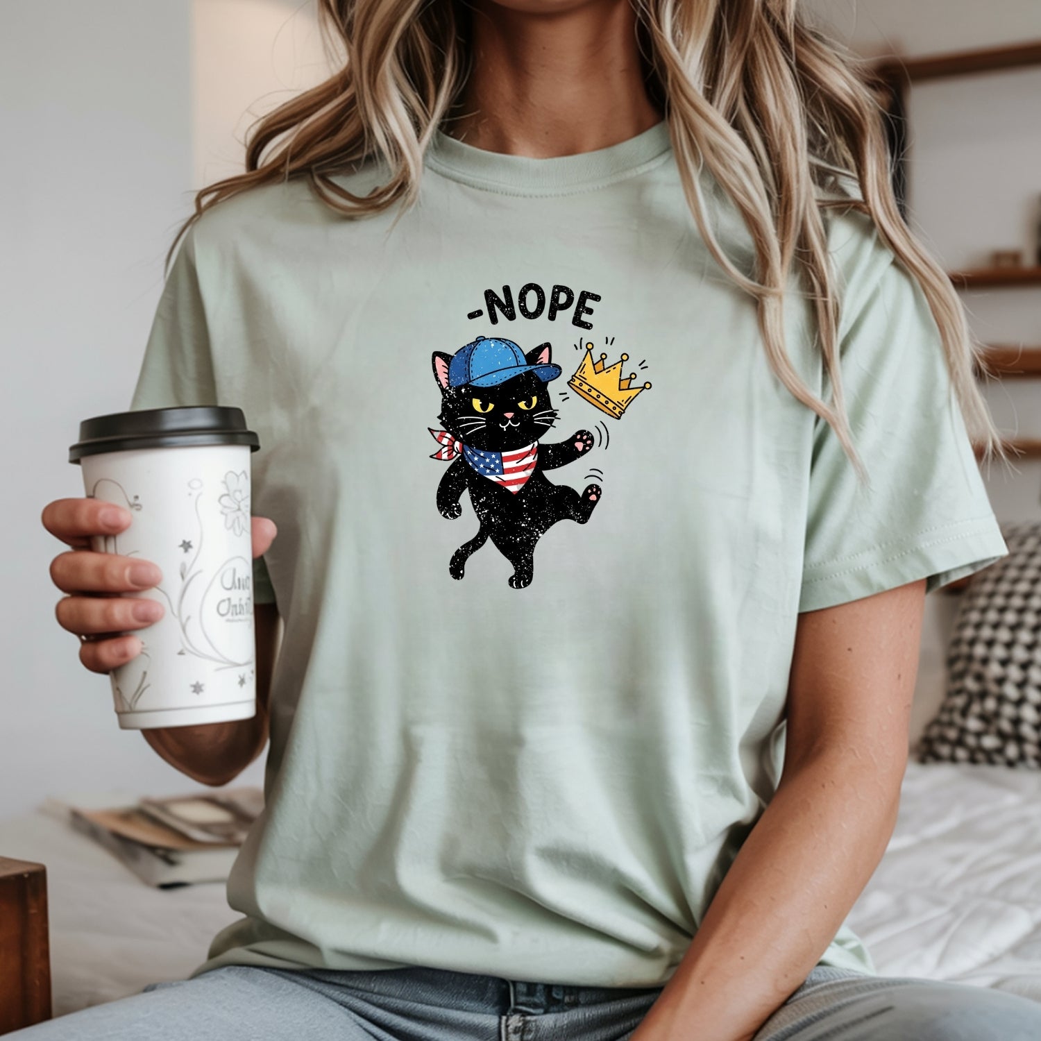 No Kings Shirt – Black Cat Parody Tee – Funny Democracy Meme T-Shirt