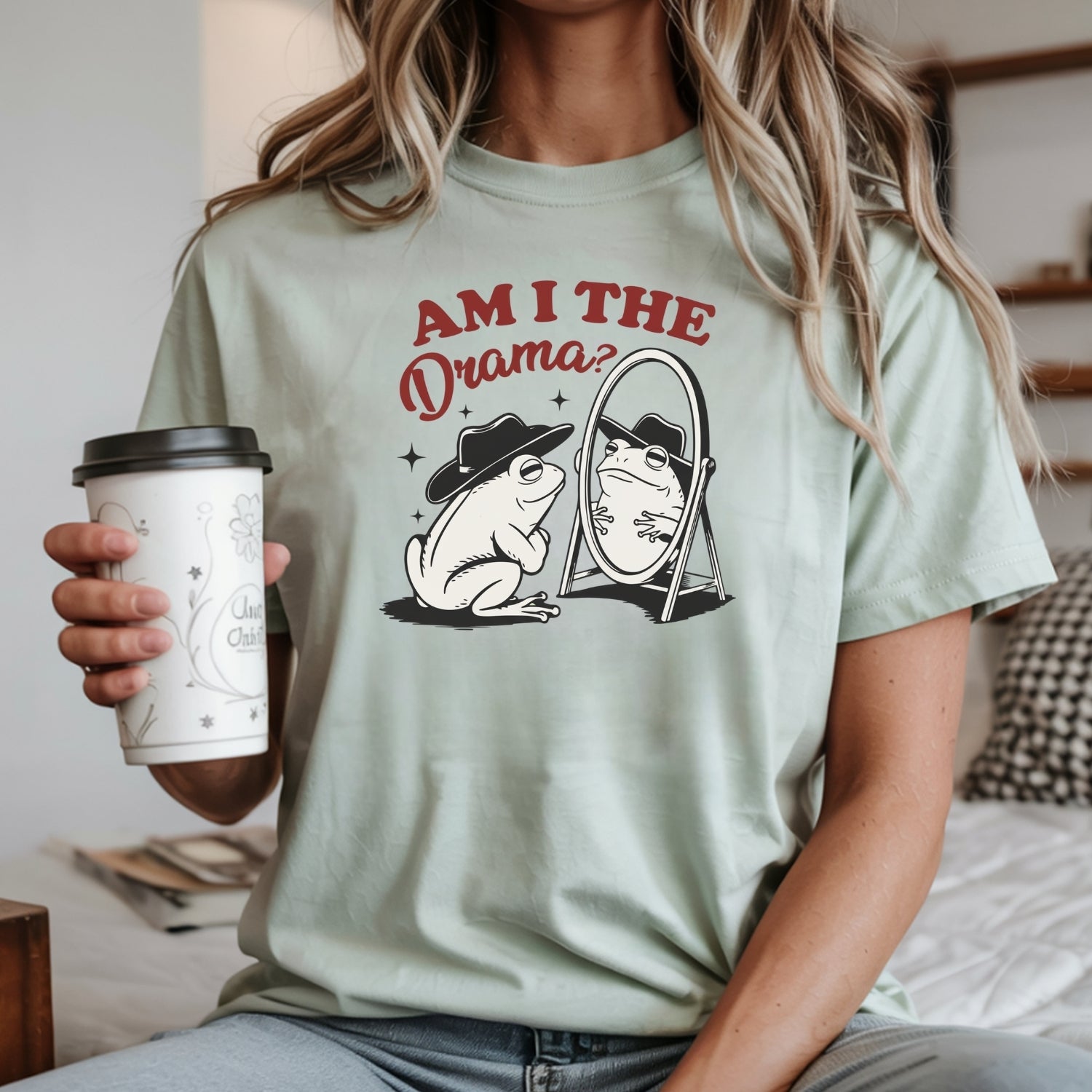 Am I the Drama Shirt – Funny Cowboy Frog Tee – Snarky Humor Graphic Design