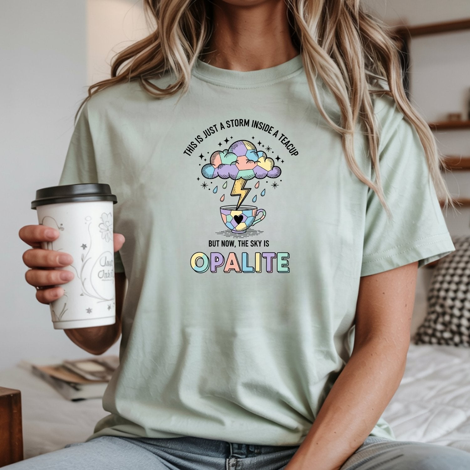 Storm in a Teacup Shirt – Opalite Sky Romantic Graphic Tee