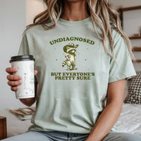 Undiagnosed but Everyone’s Pretty Sure T-Shirt – Funny Raccoon Tee – Vintage Cowboy Meme Design