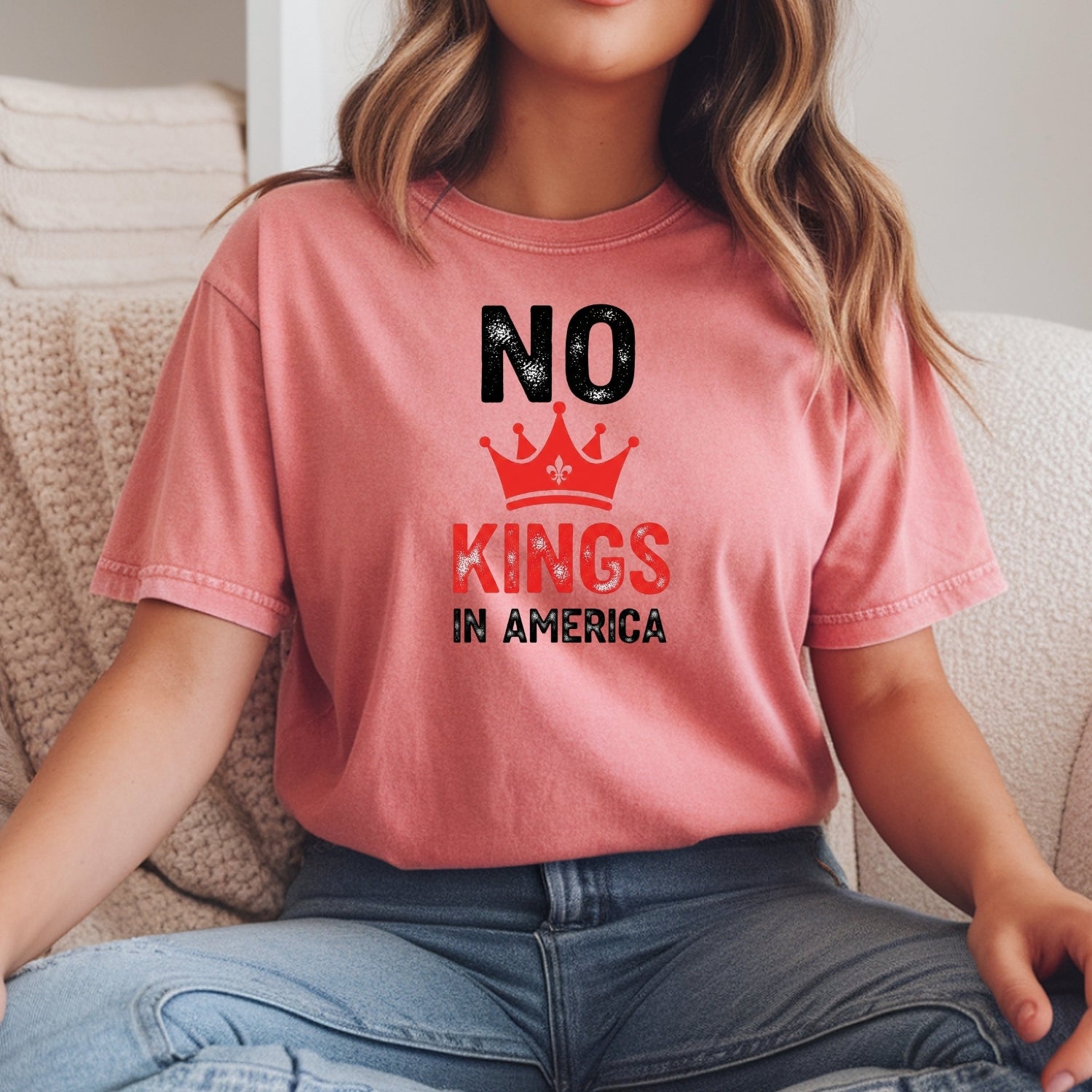 No Kings in America T-Shirt – Patriotic Democracy Tee – Freedom Graphic Top