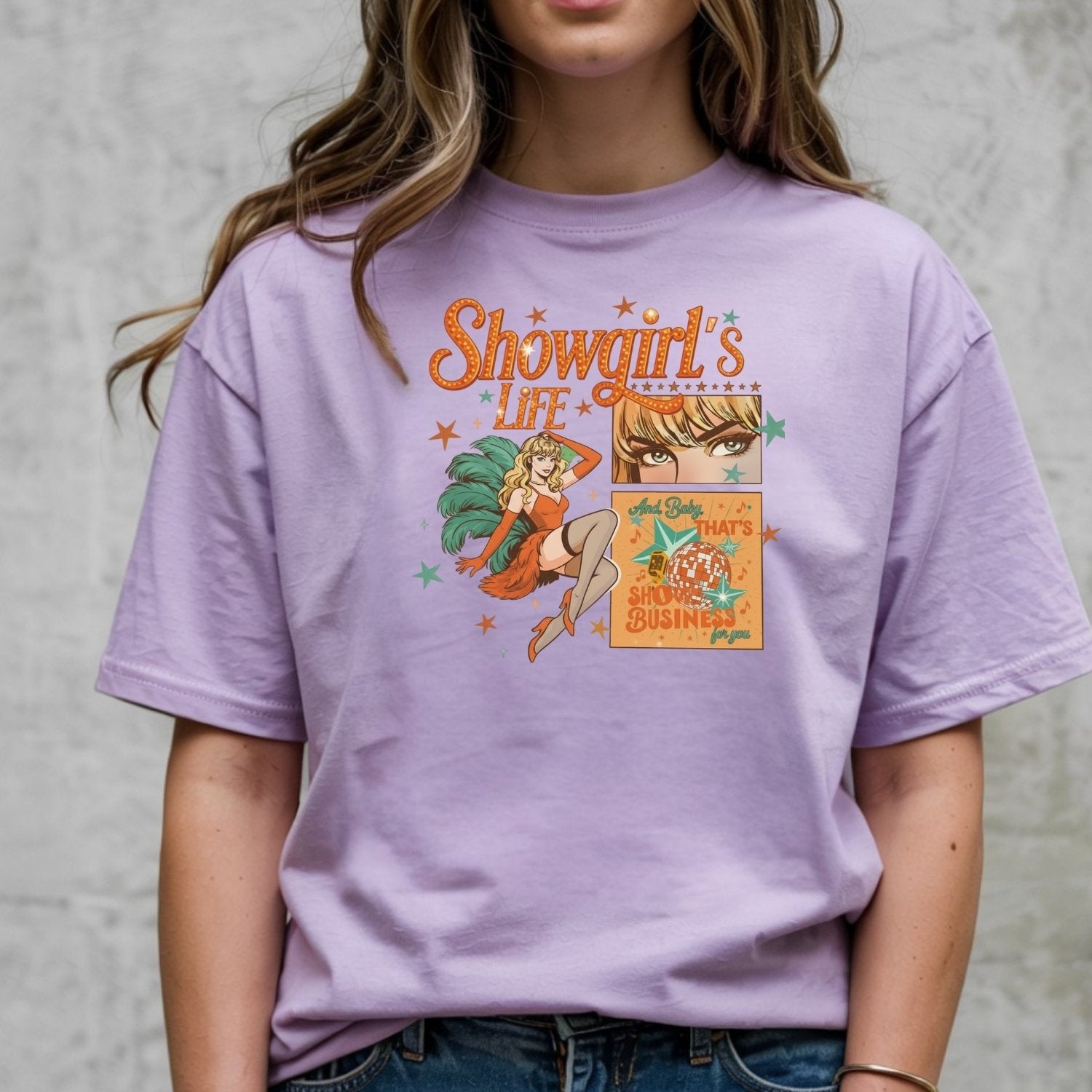 Showgirl Life Era T-Shirt – Vintage Aesthetic Graphic Tee for Youth & Adults
