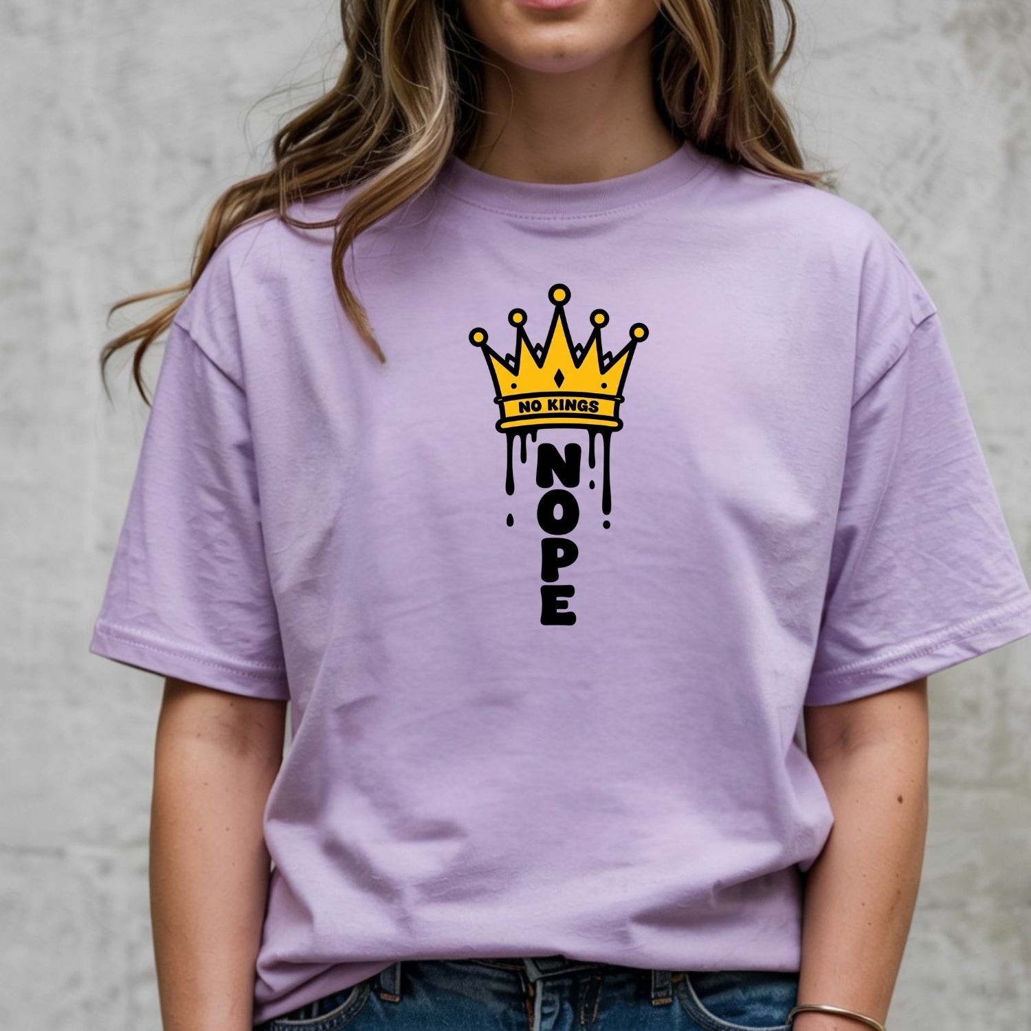 No Kings T-Shirt – Crown Graphic Tee, Patriotic Freedom Protest Design
