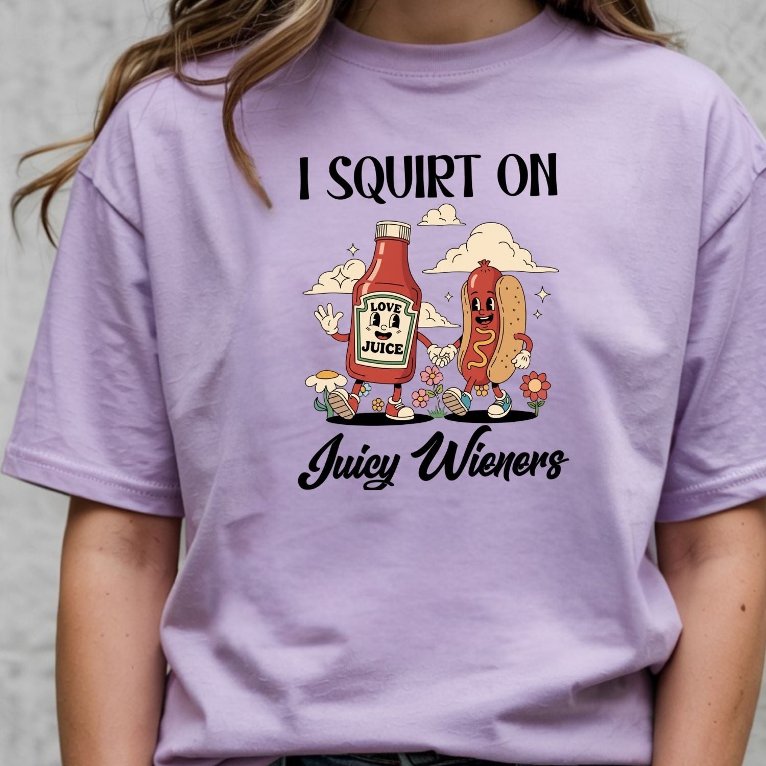 Funny Hot Dog T-Shirt - Retro Food Pun Tee - Inappropriate Humor Shirt for Adults