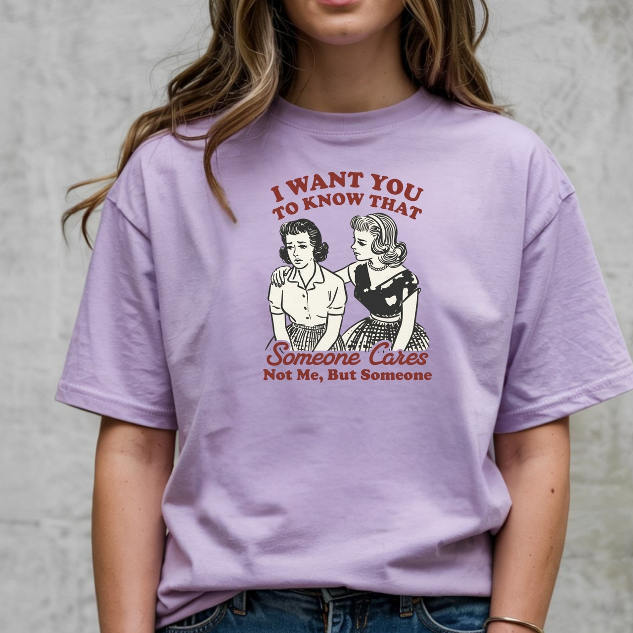 Someone Cares T-Shirt – Retro Sarcastic Tee – Snarky Humor Graphic Design for Women