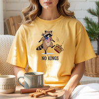 No Kings Raccoon T-Shirt – Funny American Rebel Tee – Patriotic Humor Graphic Top