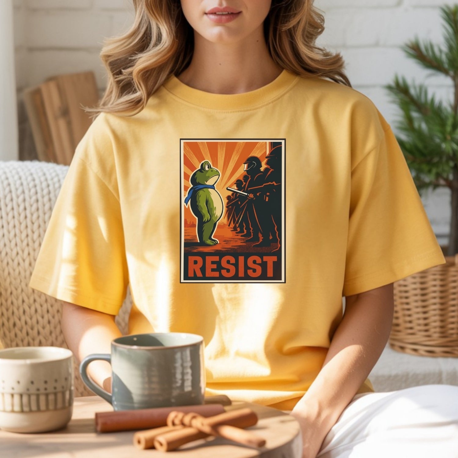 Portland Frog Shirt – Funny Rebel Graphic Tee – No Kings in America Parody Design