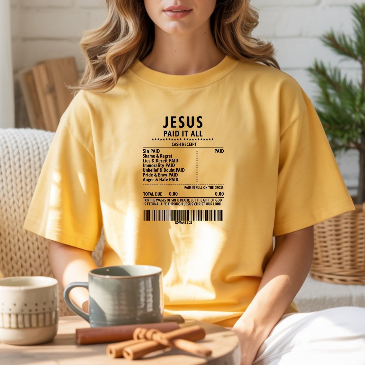 Jesus Paid It All Shirt – Christian Worship Tee, Faith-Based Graphic Shirt