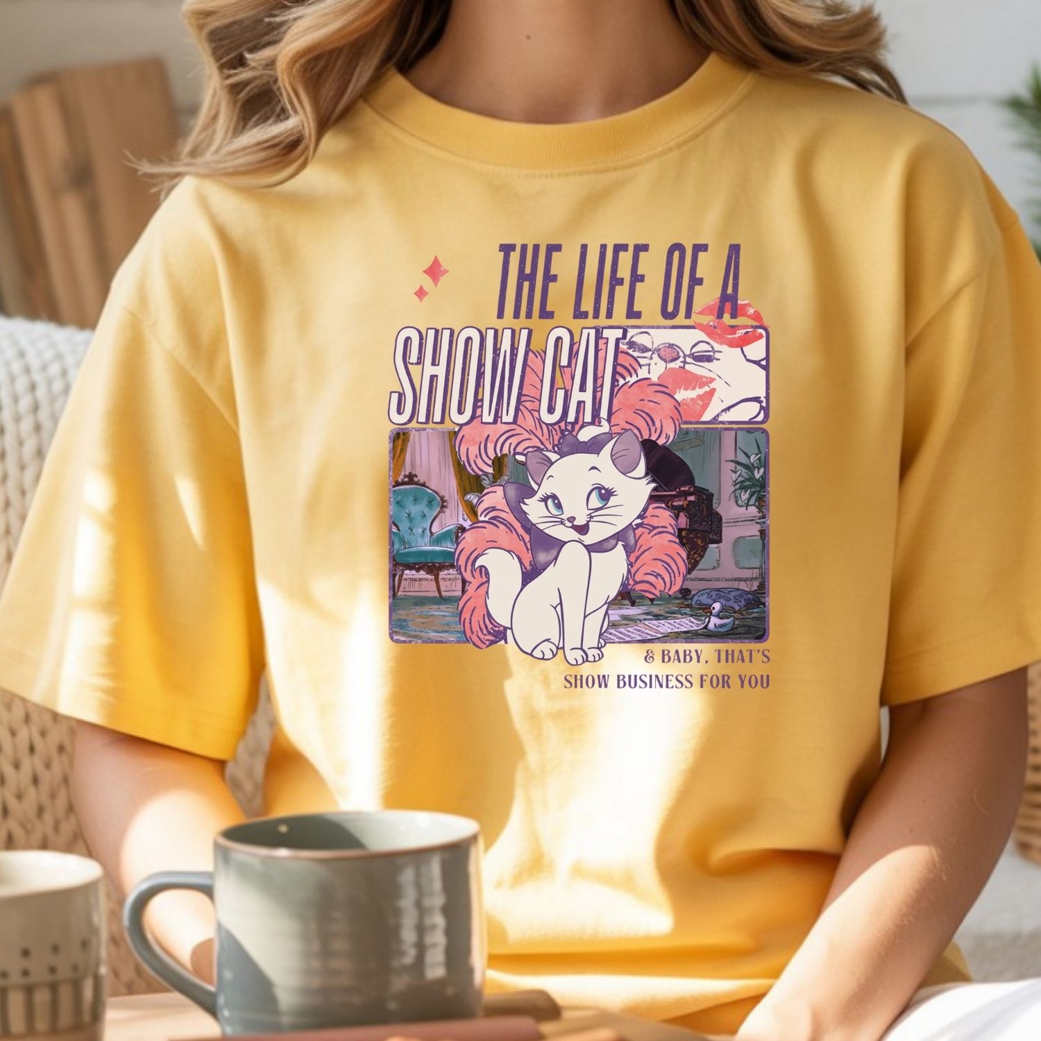 Showgirl Cat Shirt - Vintage The Life of a Showcat Tee - Cute Retro Cat Graphic T-Shirt