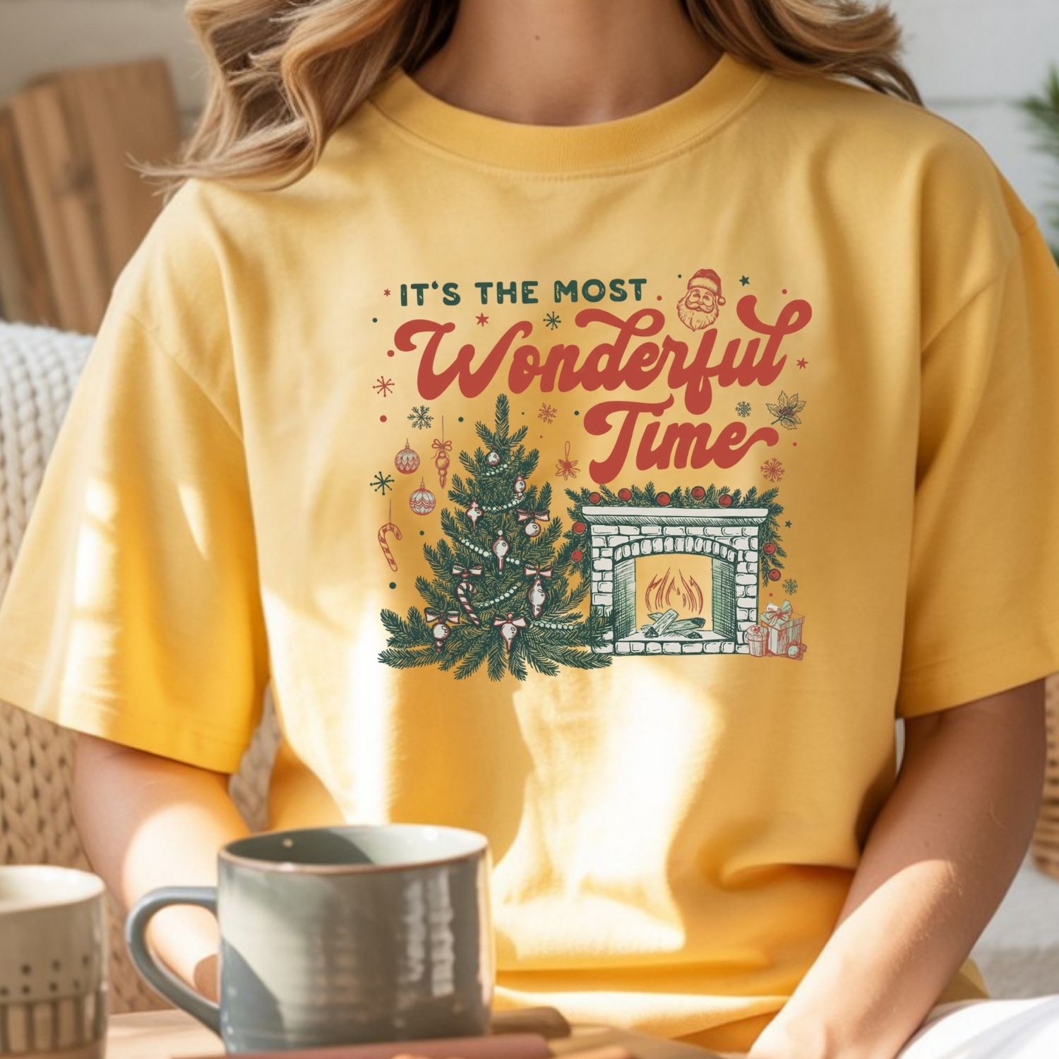It’s The Most Wonderful Time T-Shirt - Christmas Holiday Tee - Festive Graphic Shirt for Adults