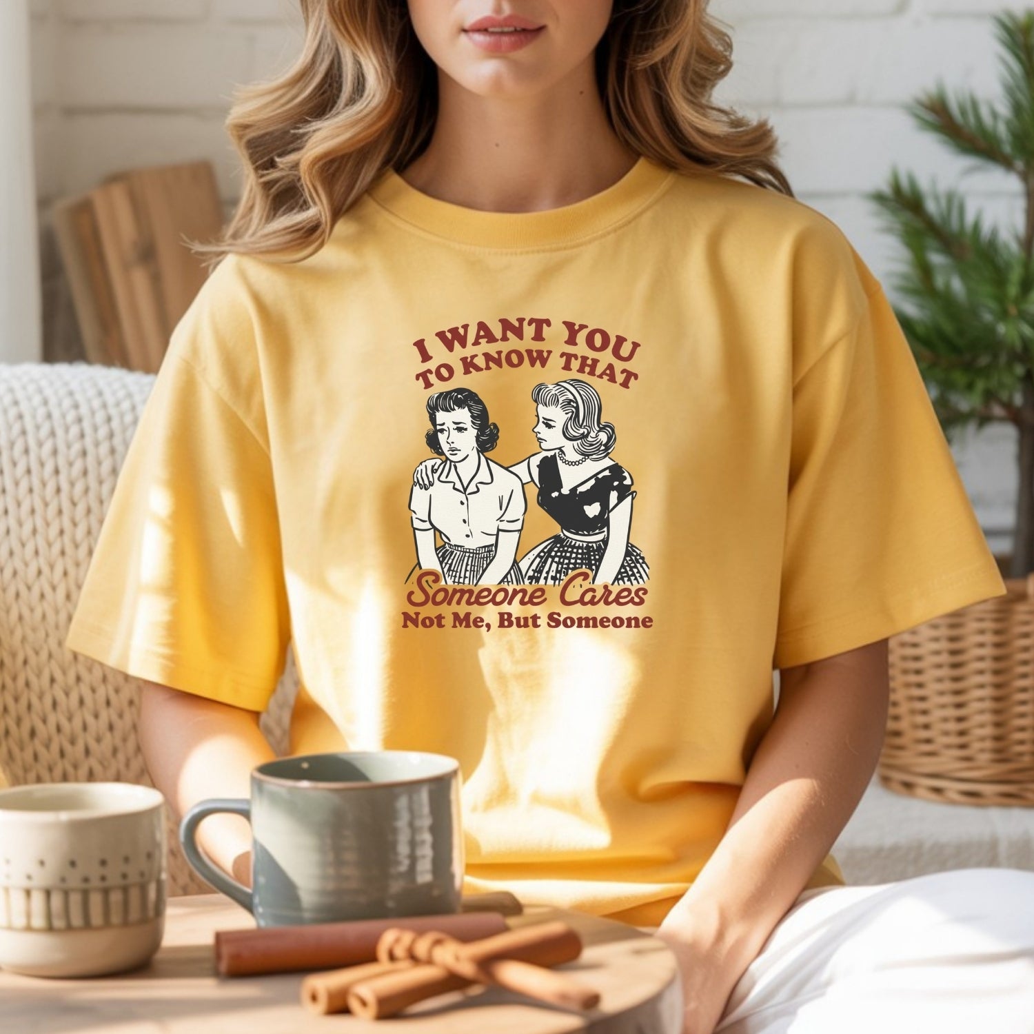 Someone Cares T-Shirt – Retro Sarcastic Tee – Snarky Humor Graphic Design for Women