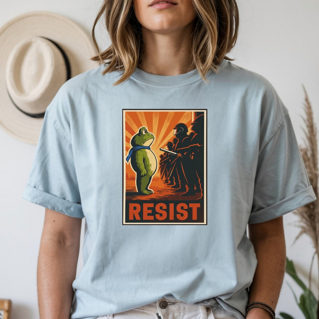 Portland Frog Shirt – Funny Rebel Graphic Tee – No Kings in America Parody Design