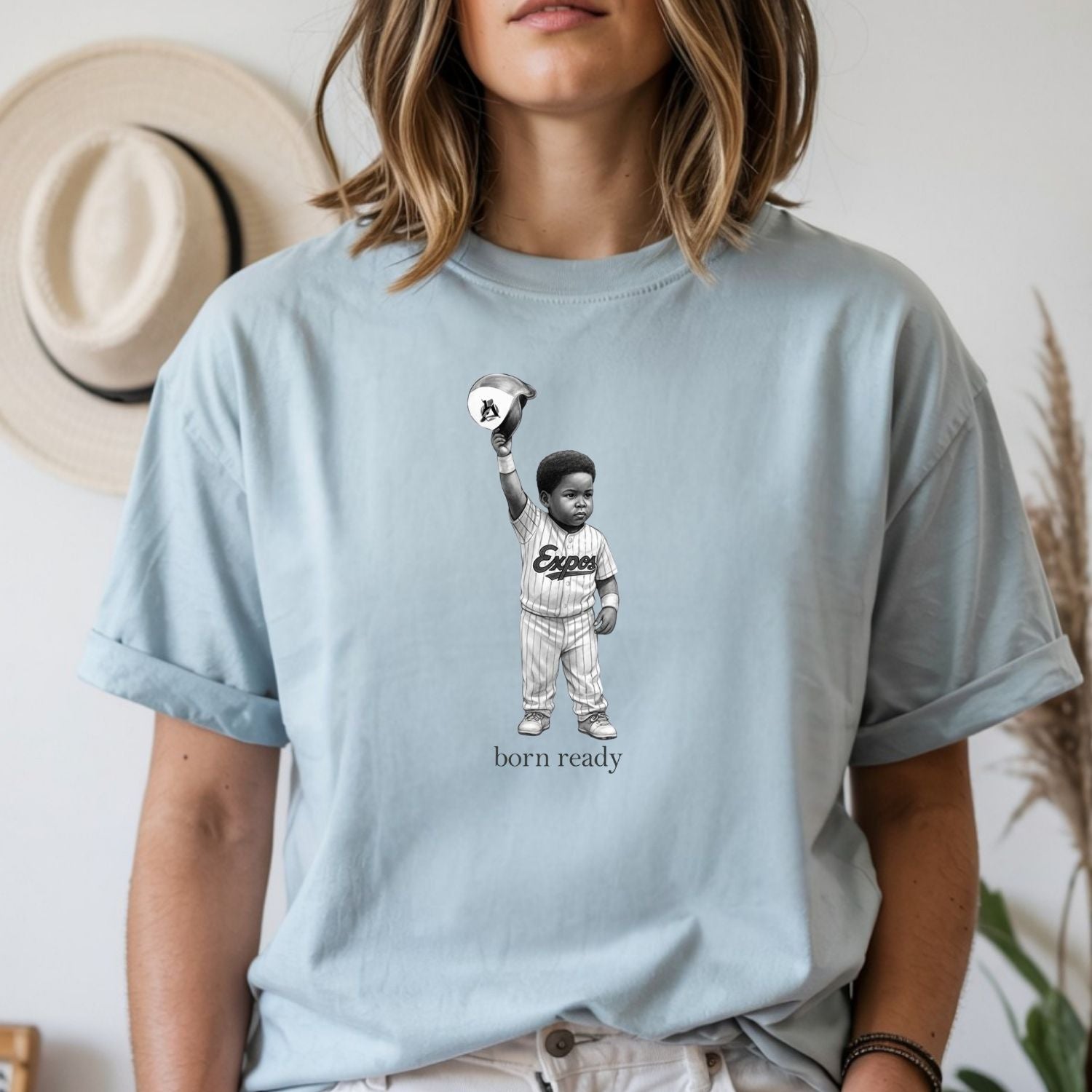 Vintage Born Ready Vladdy Jr T-Shirt – Baseball-Inspired Athletic Graphic Tee