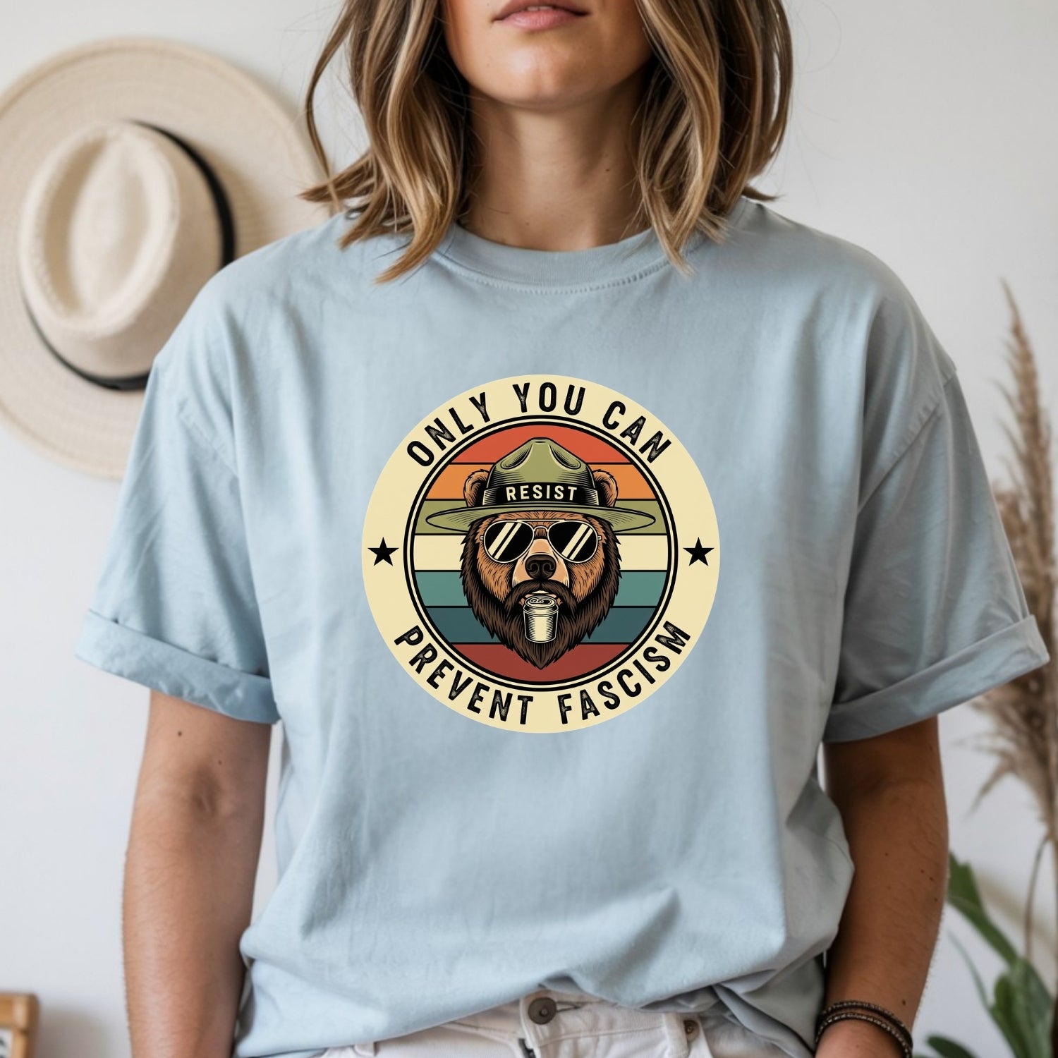 Retro Forest Ranger Bear T-Shirt – Funny Environmental Parody Tee – Vintage Nature Graphic