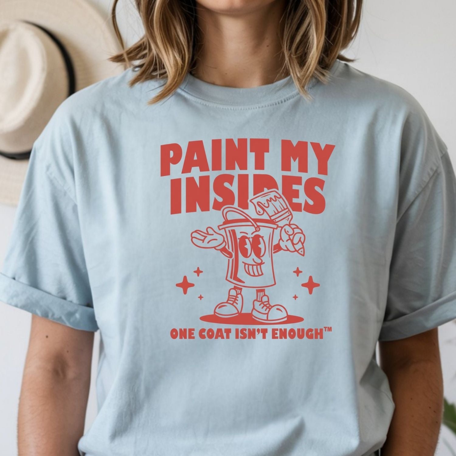 Retro Paint Can Mascot T-Shirt - Funny Art Graphic Tee - Extra Drip Edition Shirt