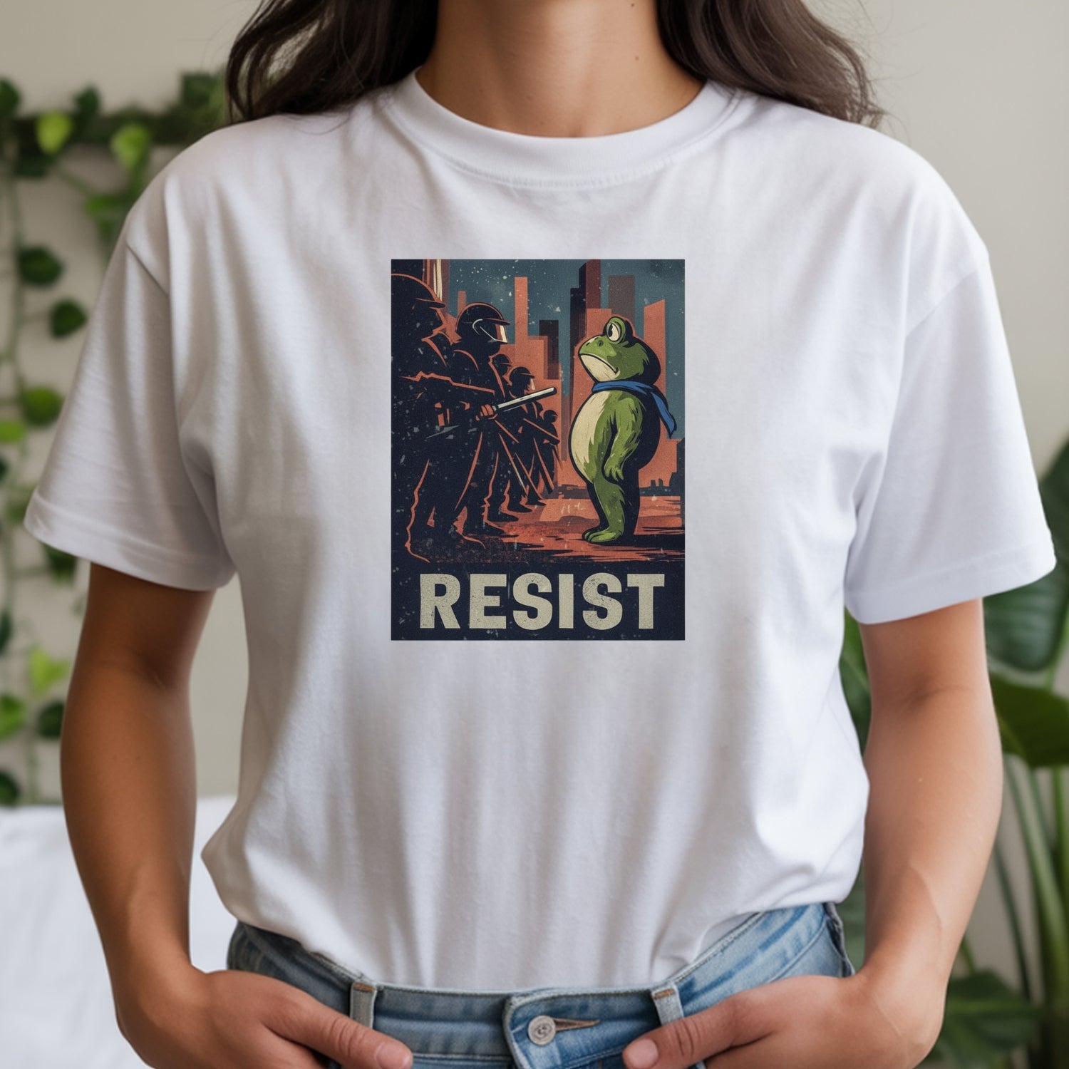 Resist Portland Frog Shirt – Funny Rebel Graphic Tee – No Kings Freedom Design