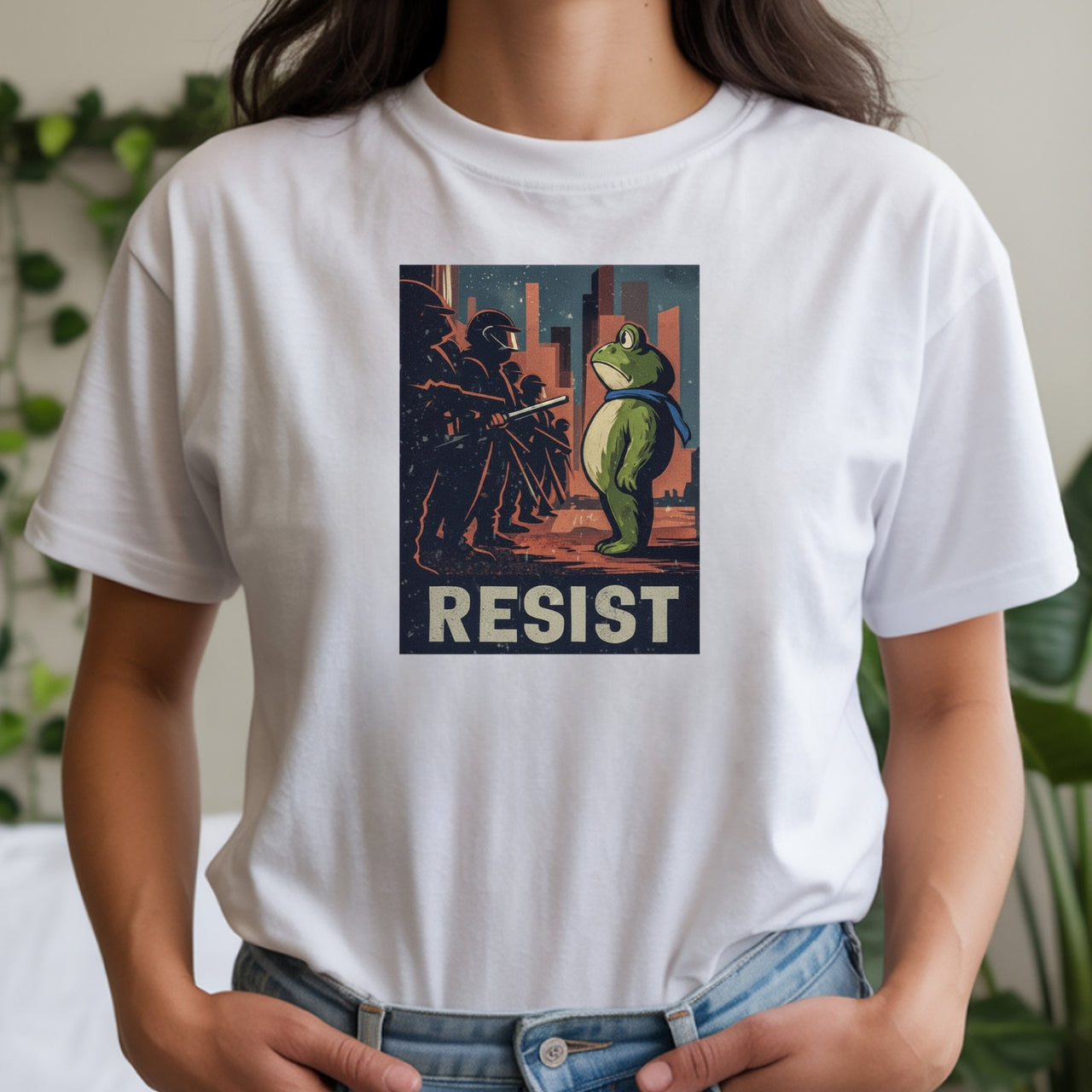 Resist Portland Frog Shirt – Funny Rebel Graphic Tee – No Kings Freedom Design