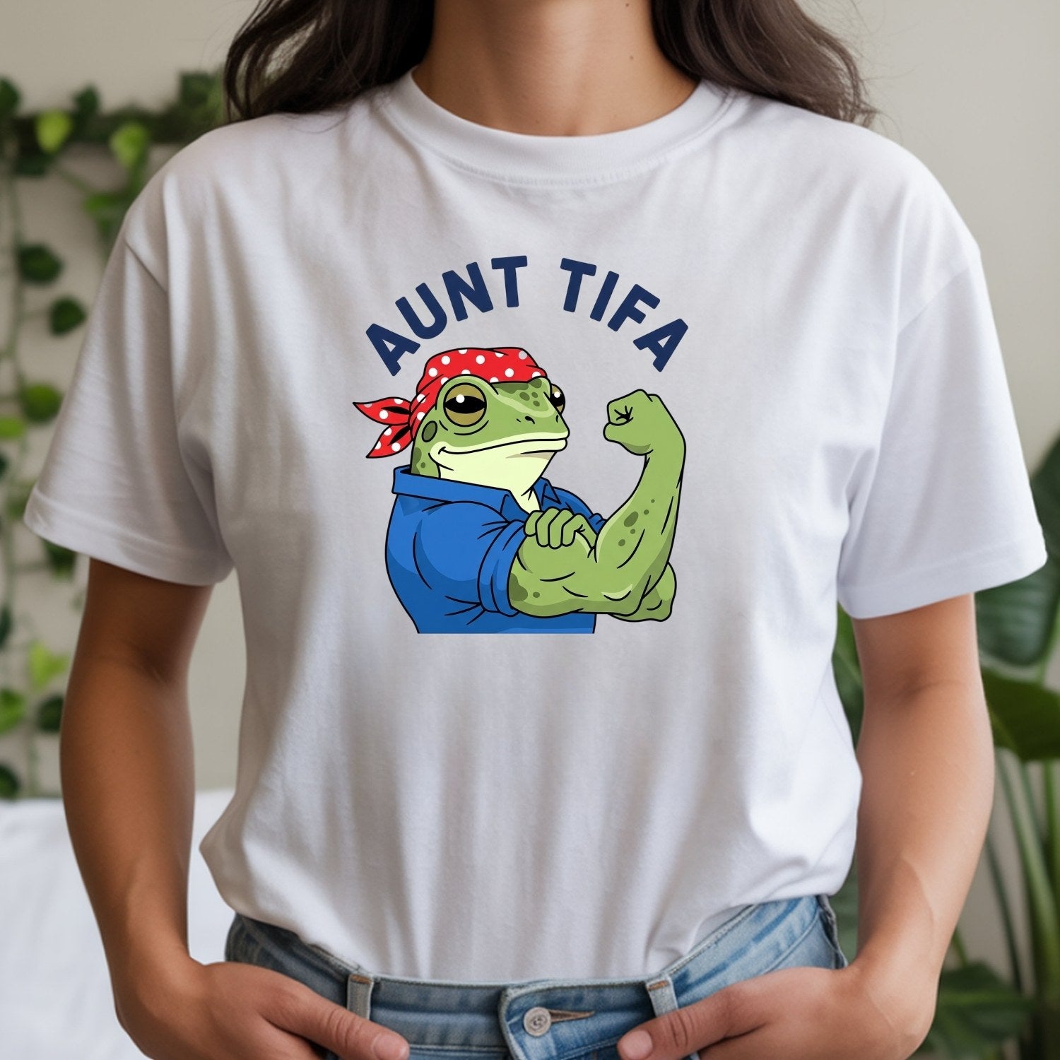 Aunt Tifa Resist Frog T-Shirt – Humorous Graphic Tee for Adults