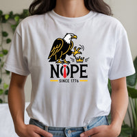 No Kings in America Shirt – Bald Eagle Graphic Tee – Funny Liberty Parody Top
