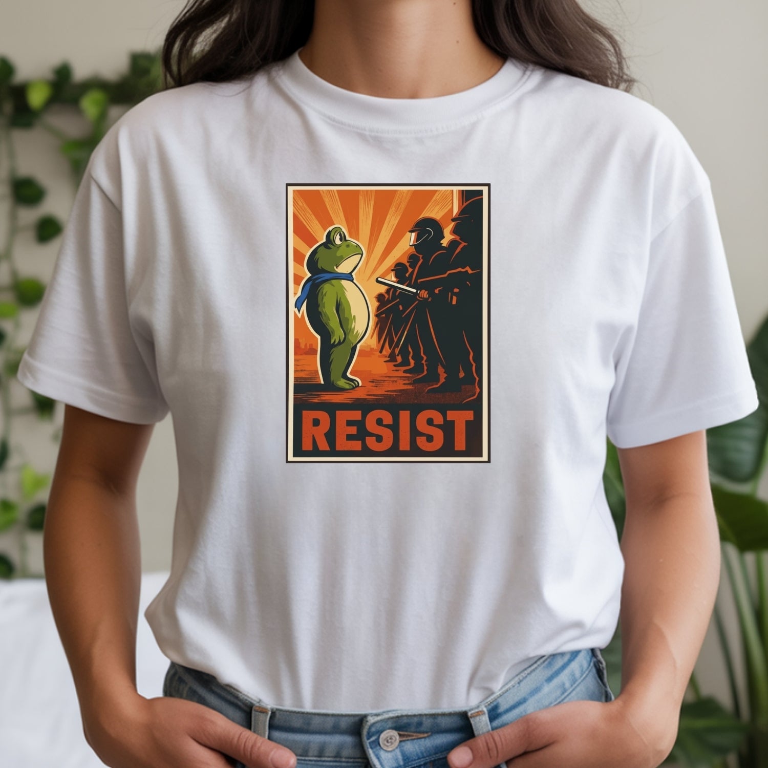 Portland Frog Shirt – Funny Rebel Graphic Tee – No Kings in America Parody Design