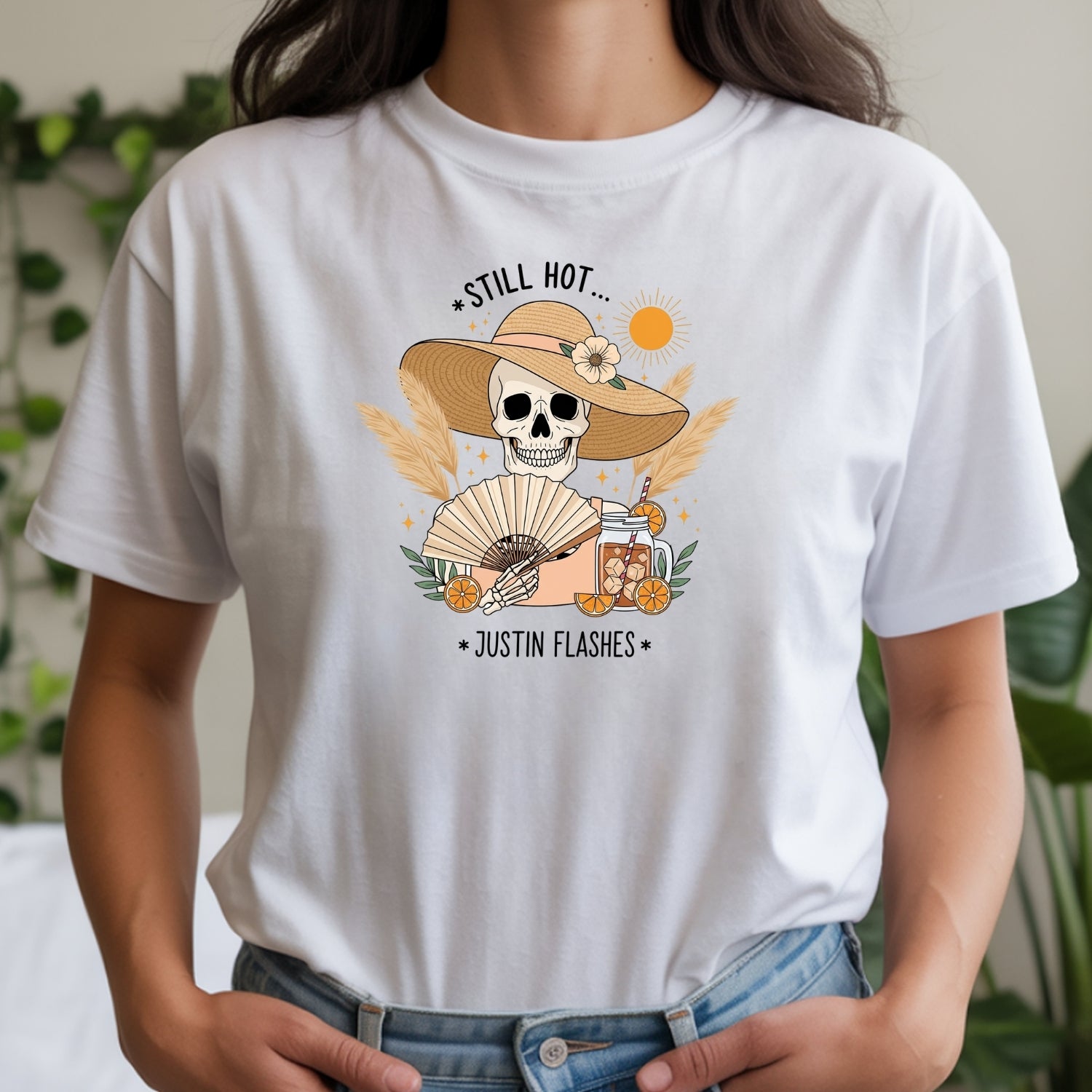 I’m Still Hot It Just Comes in Flashes Shirt – Funny Menopause Tee – Hot Flash Humor Top for Women