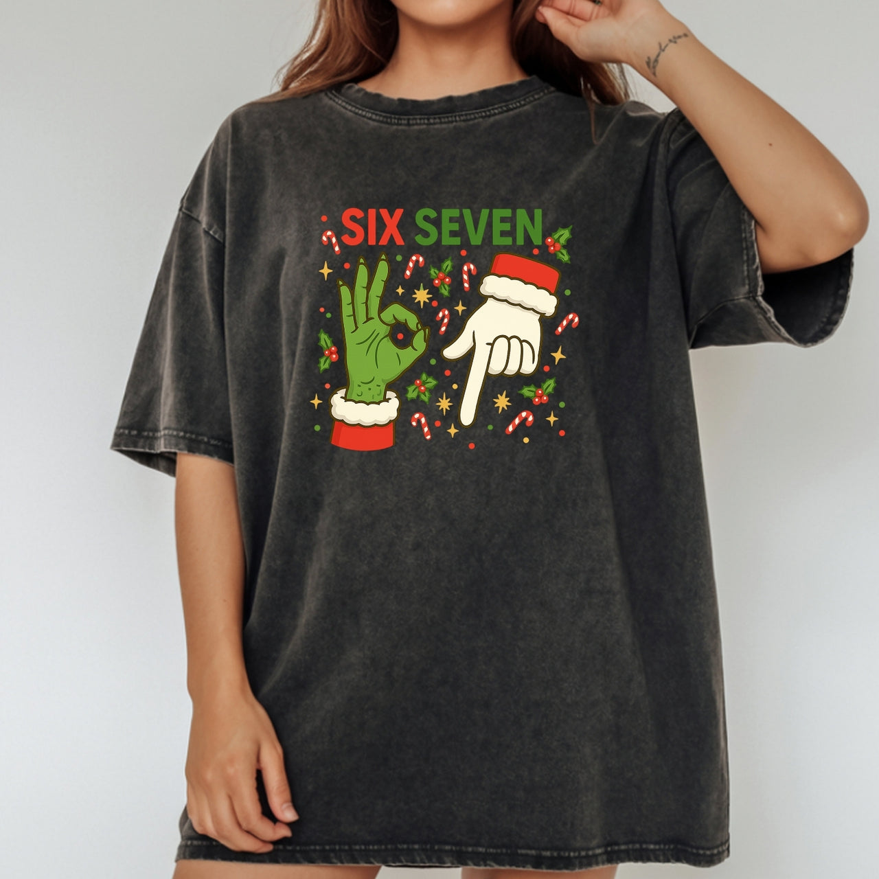 6 7 Meme Christmas Tee – Funny Santa Holiday Graphic Shirt