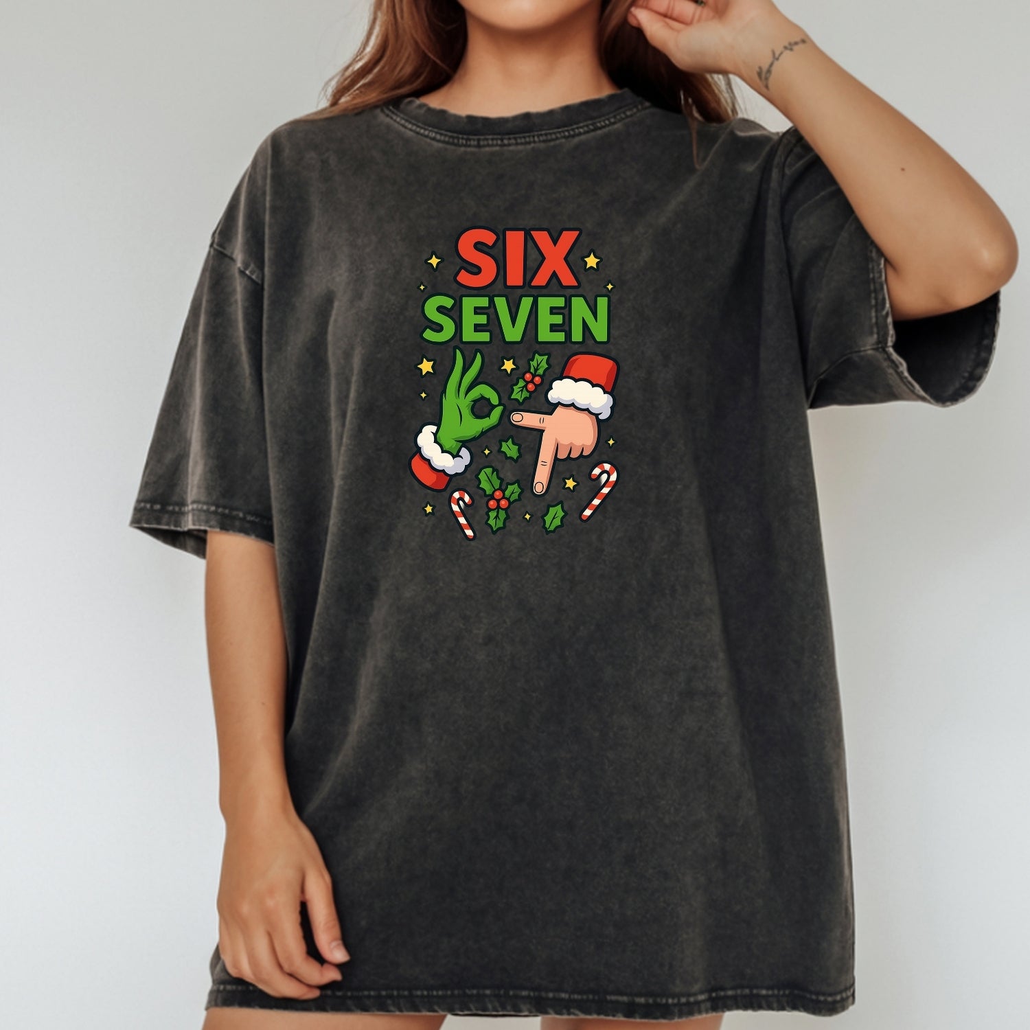 Santa Meme T-Shirt – Six Seven Holiday Humor Graphic Tee