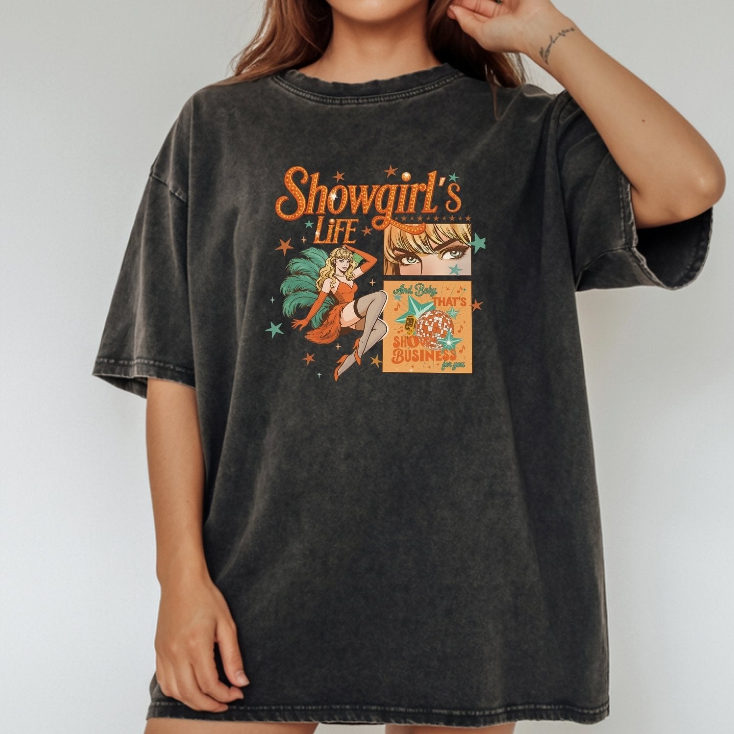 Showgirl Life Era T-Shirt – Vintage Aesthetic Graphic Tee for Youth & Adults
