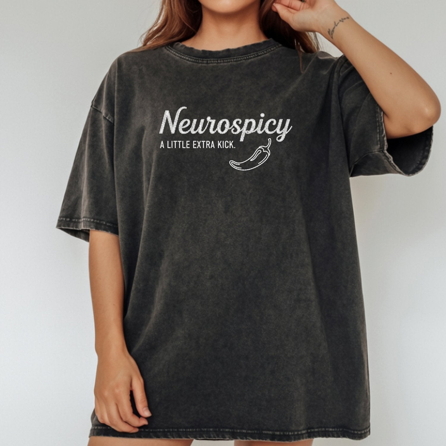 Neurospicy Shirt – Funny A Little Extra Kick Graphic Tee