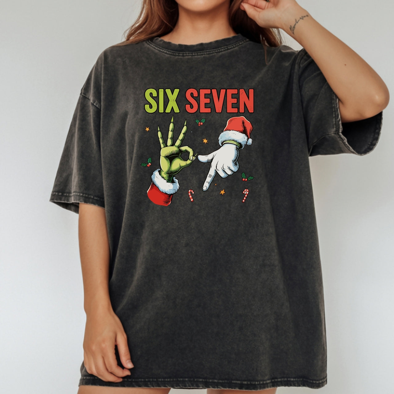 Six Seven Christmas Shirt – Funny Holiday Meme Graphic Tee