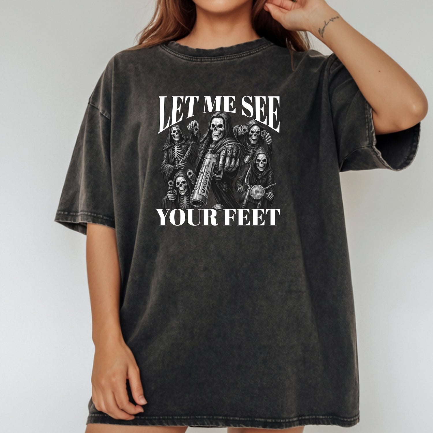 Let Me See Your Feet T-Shirt – Funny Awkward Meme Tee – Silly Internet Humor