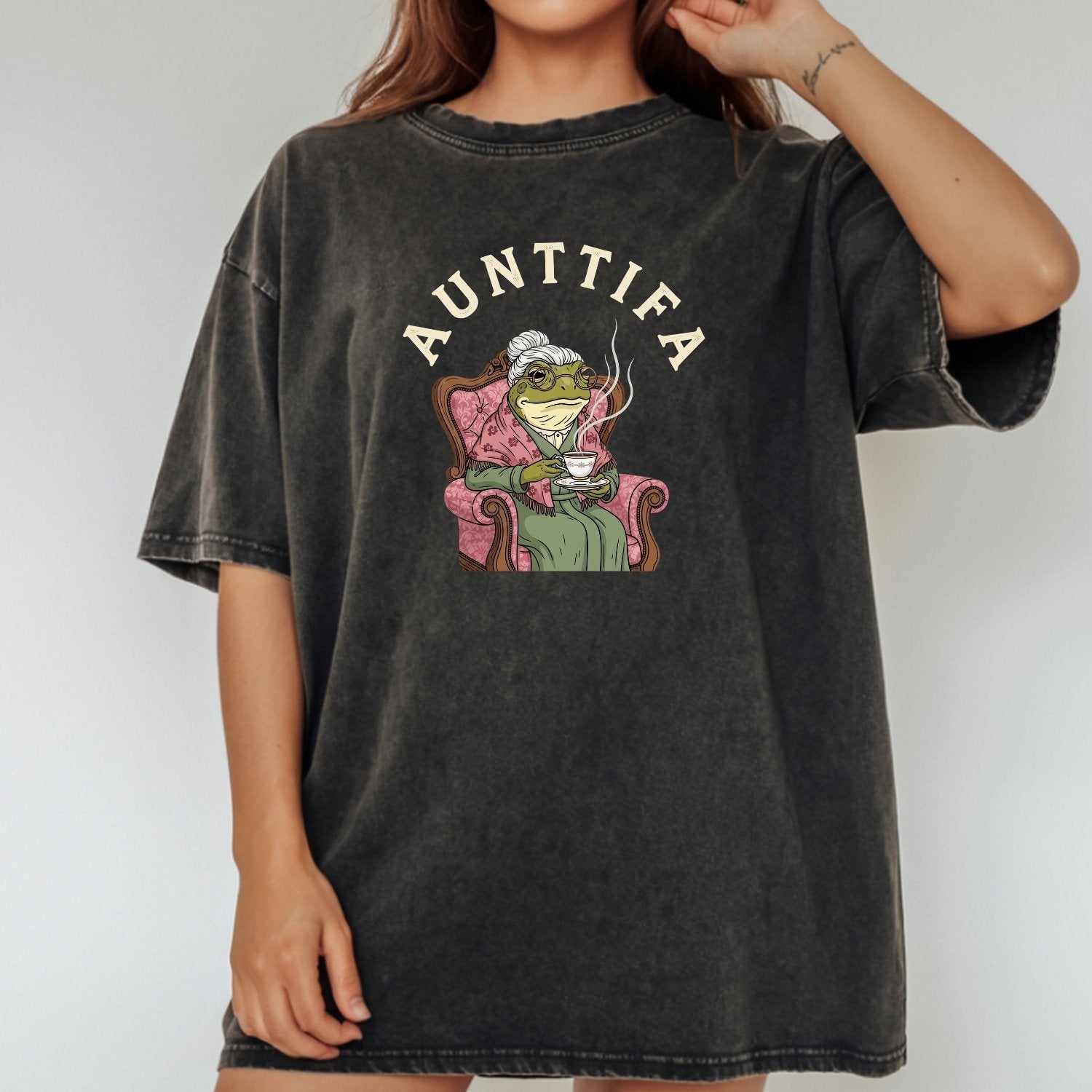 Funny Frog Meme Shirt – Aunt Tifa Inspired Graphic Tee