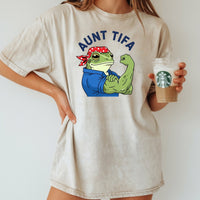 Aunt Tifa Resist Frog T-Shirt – Humorous Graphic Tee for Adults