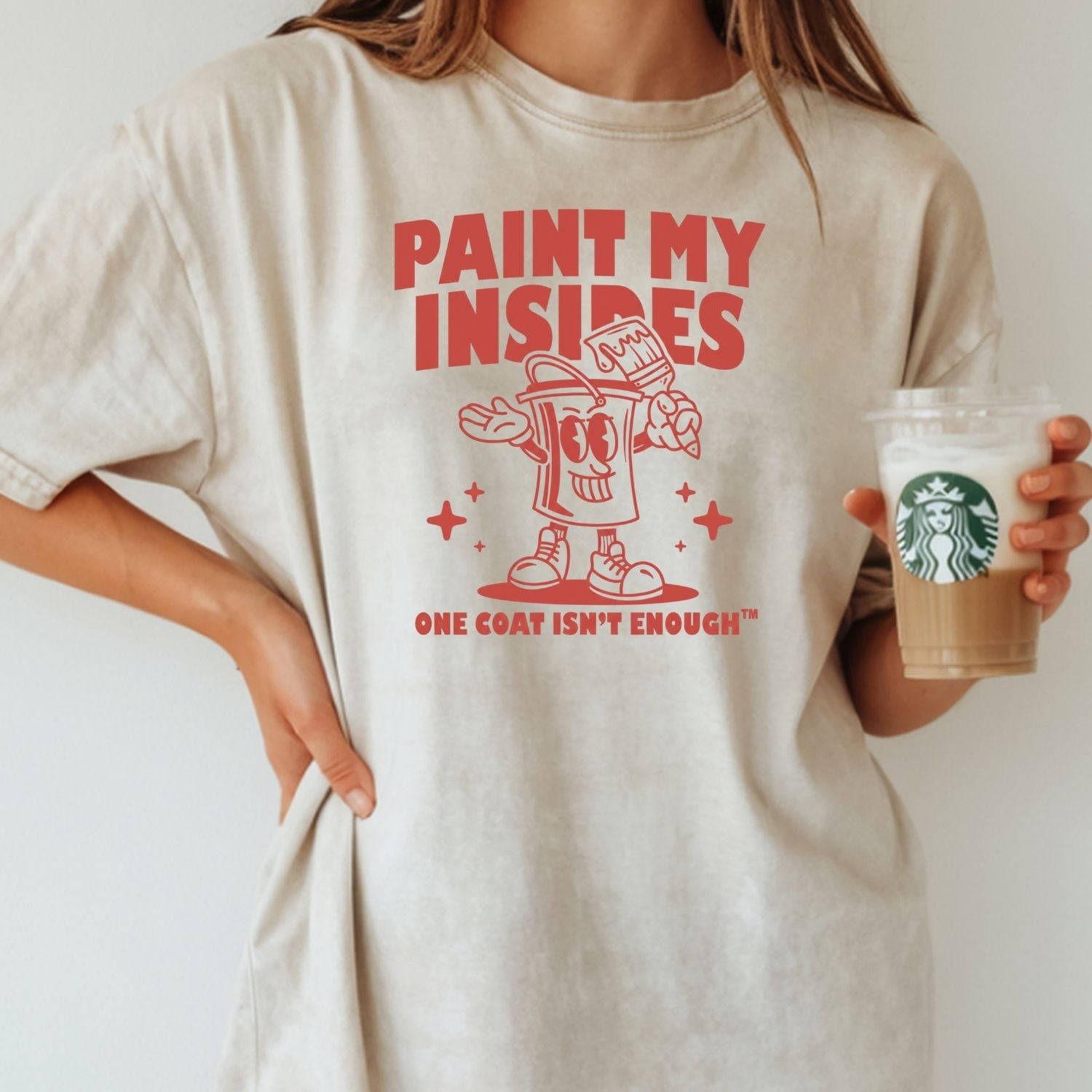 Retro Paint Can Mascot T-Shirt - Funny Art Graphic Tee - Extra Drip Edition Shirt