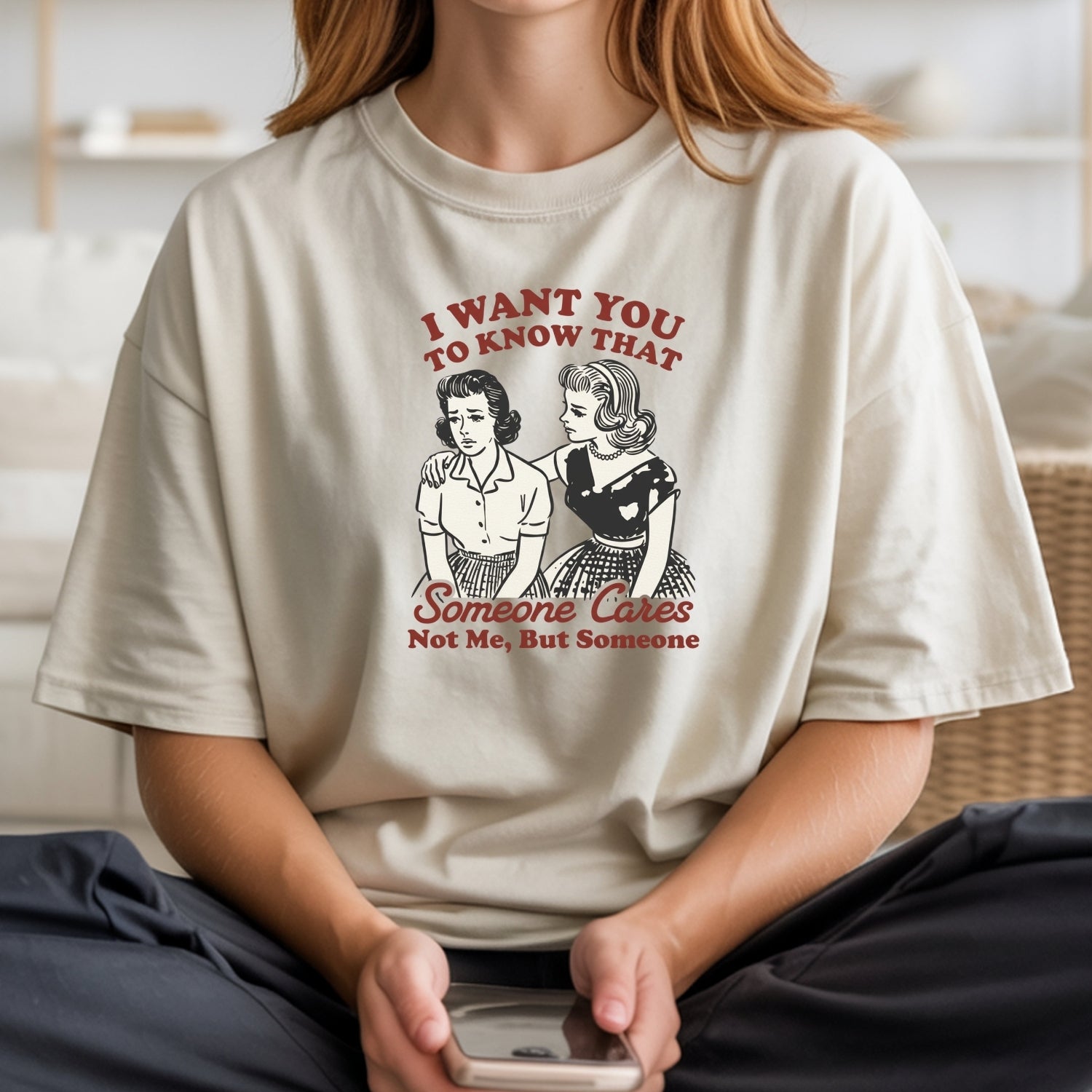 Someone Cares T-Shirt – Retro Sarcastic Tee – Snarky Humor Graphic Design for Women