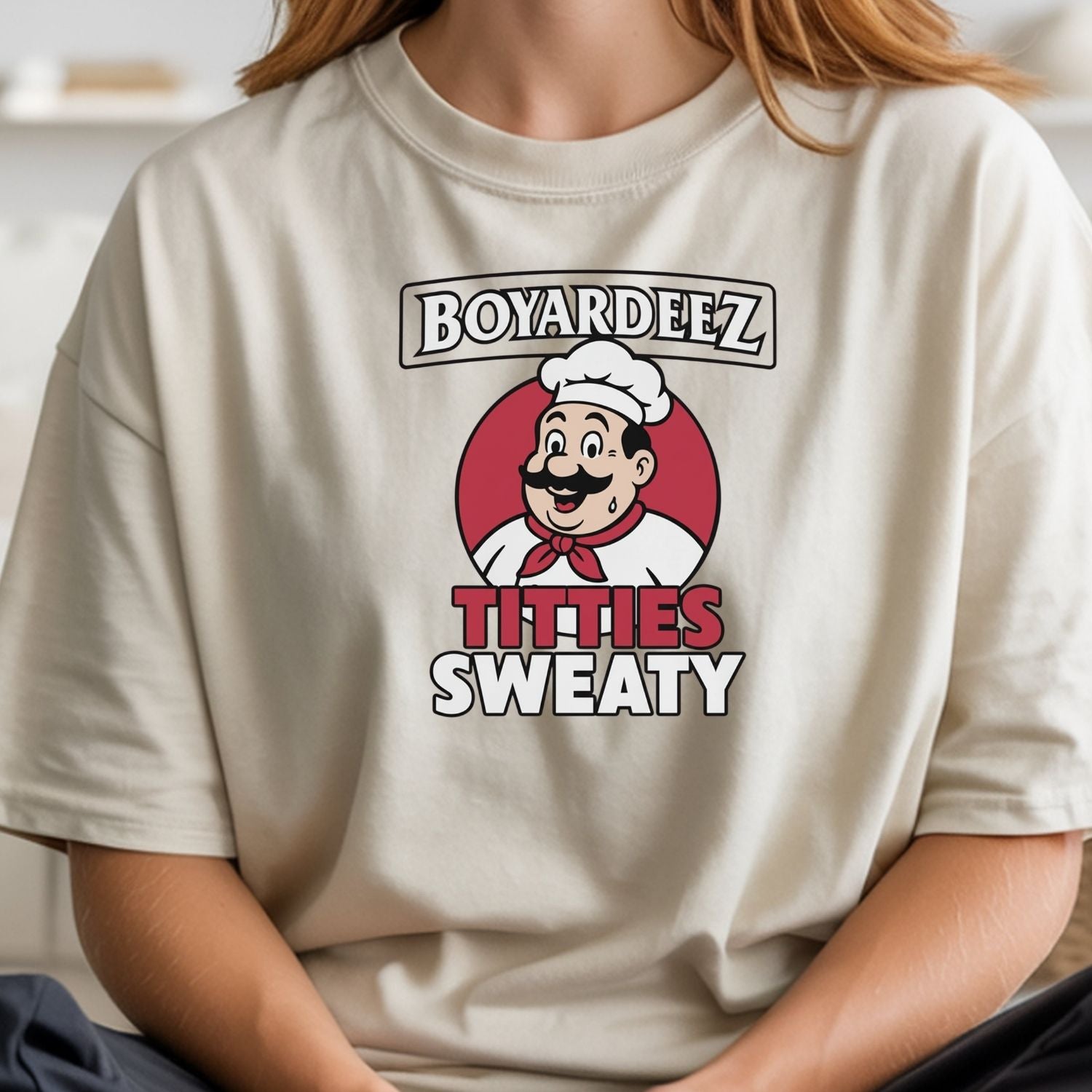 Retro Funny Boyardeez Nutz Sweaty Meme T-Shirt - Embarrassing Graphic Tee - Humor Shirt for Men and Women
