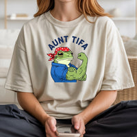 Aunt Tifa Resist Frog T-Shirt – Humorous Graphic Tee for Adults