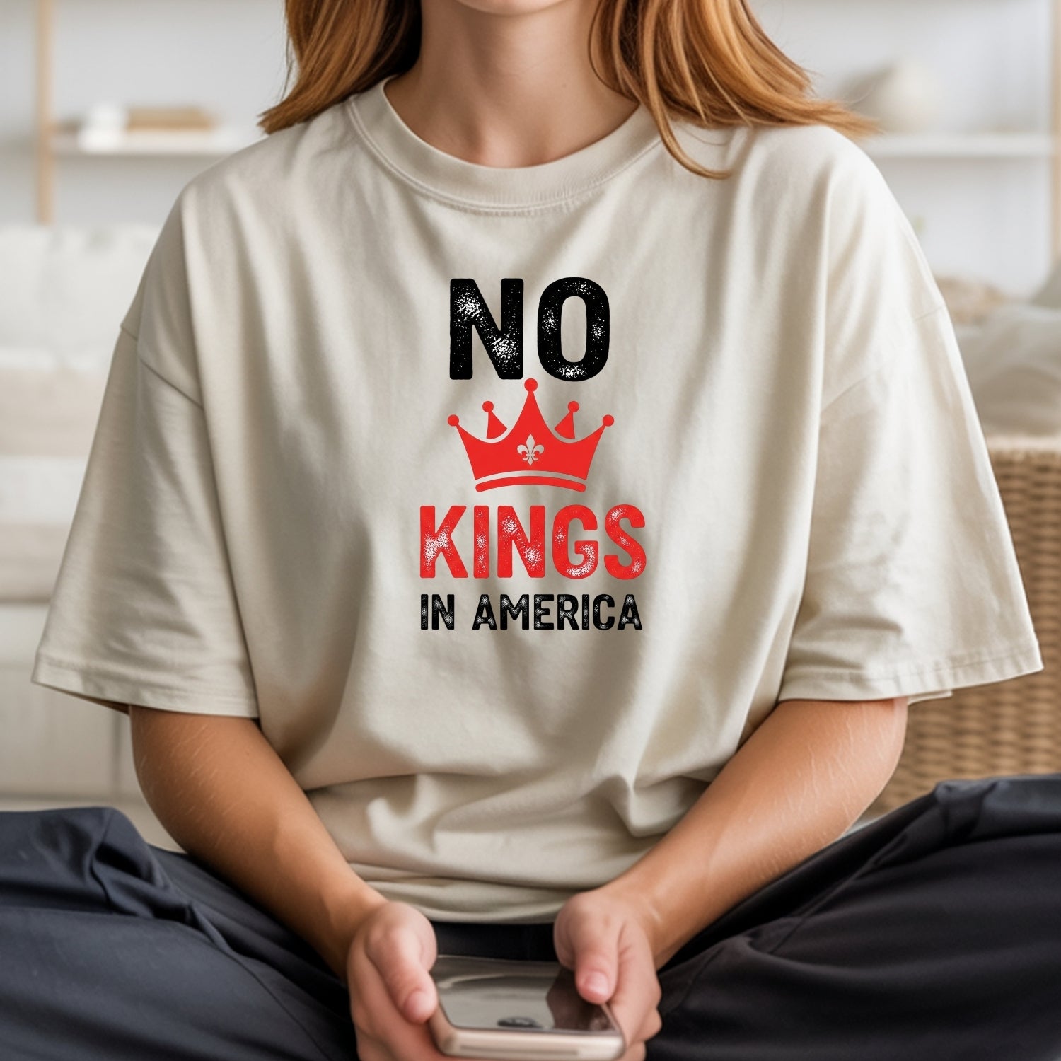 No Kings in America T-Shirt – Patriotic Democracy Tee – Freedom Graphic Top